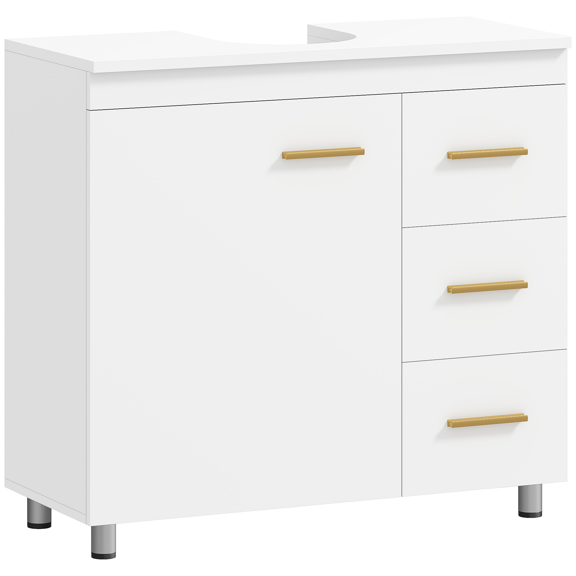 HOMCOM Badezimmerschrank MDF, Spanplatte - Bild 1