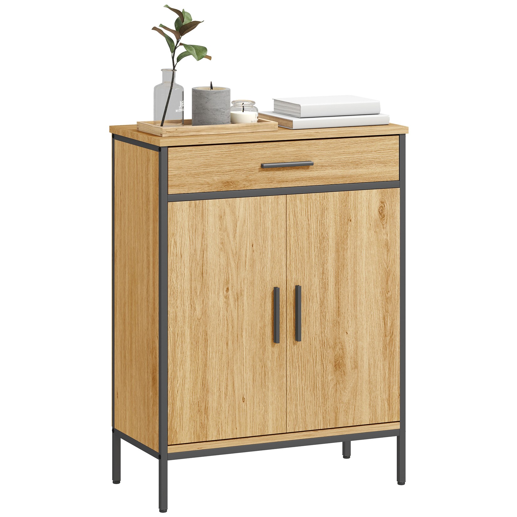 HOMCOM Badezimmerschrank MDF, Stahl | 04255826837231