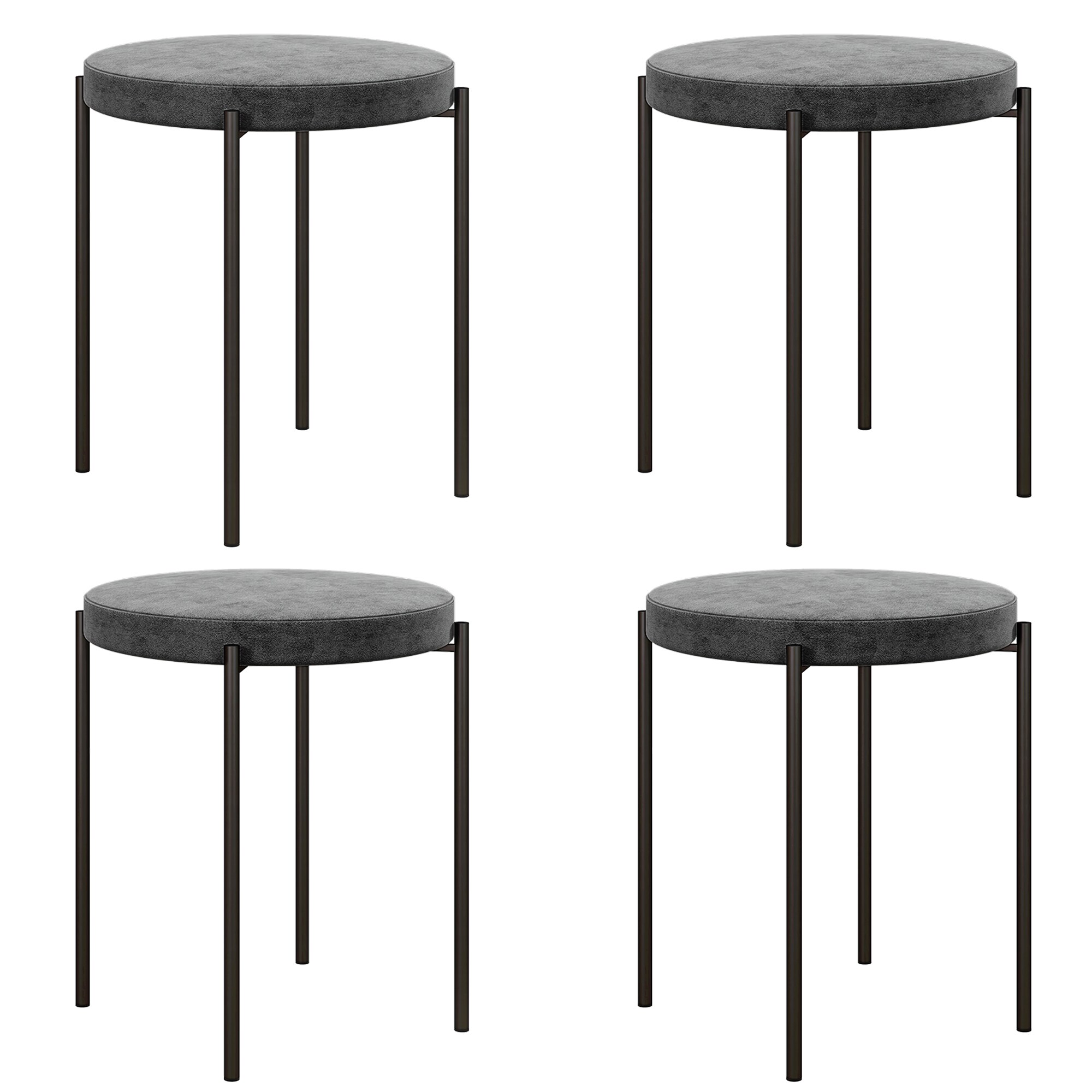 HOMCOM Esszimmerhocker Polyester, Metall - Bild 1