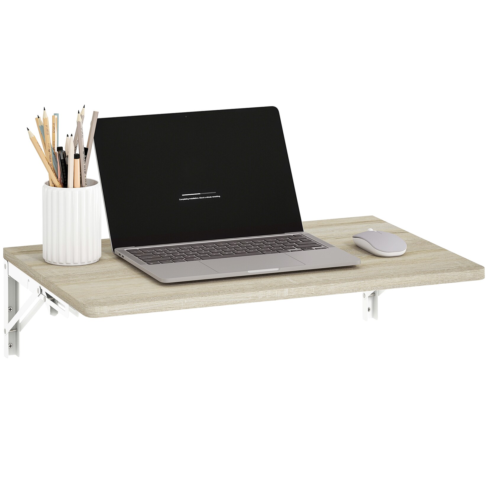 HOMCOM Wandschreibtisch Spanplatte, Metall | 04255826858144