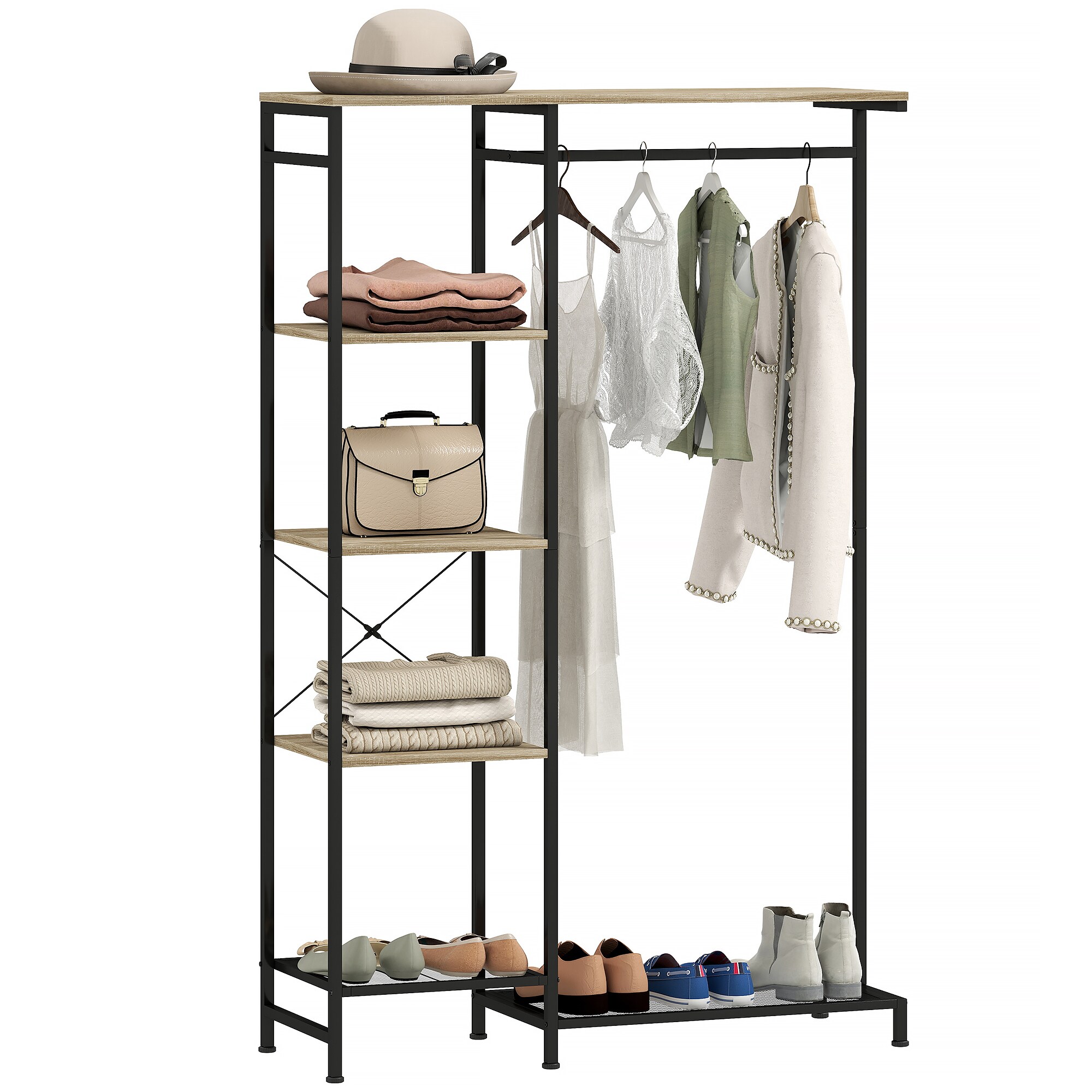 HOMCOM Kleiderst&auml;nder Spanplatte, Metall - Bild 1