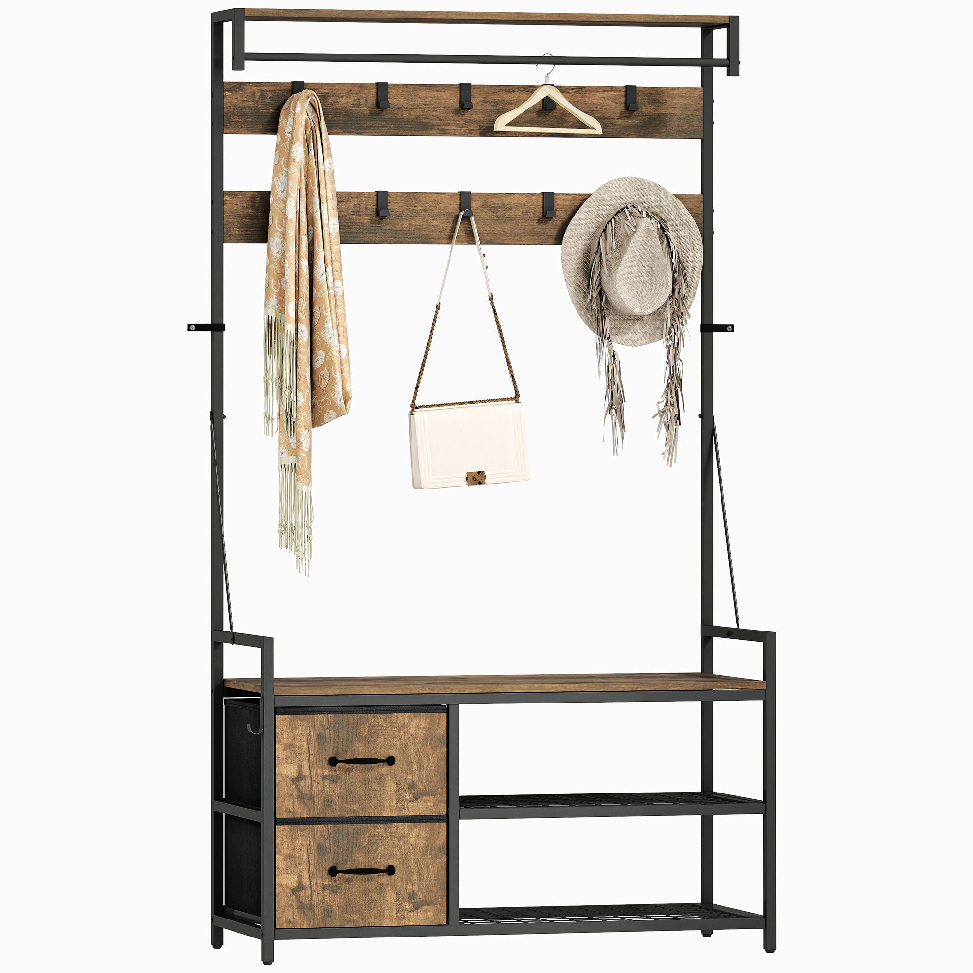 HOMCOM Kleiderst&auml;nder Spanplatte, Metall - Bild 1