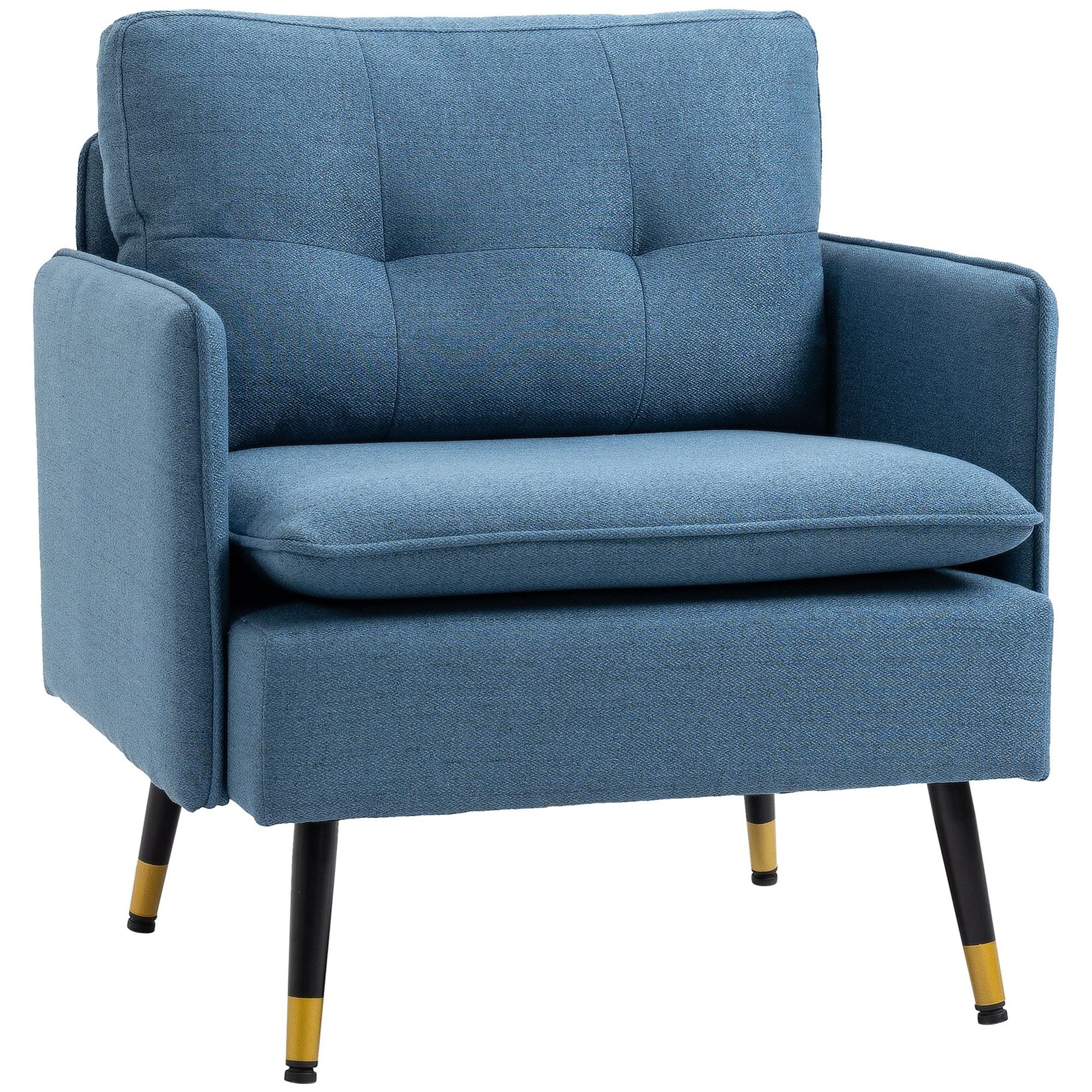 HOMCOM Sofa Leinen (100% Polyester), Schaumstoff, Stahl | 04255826826716