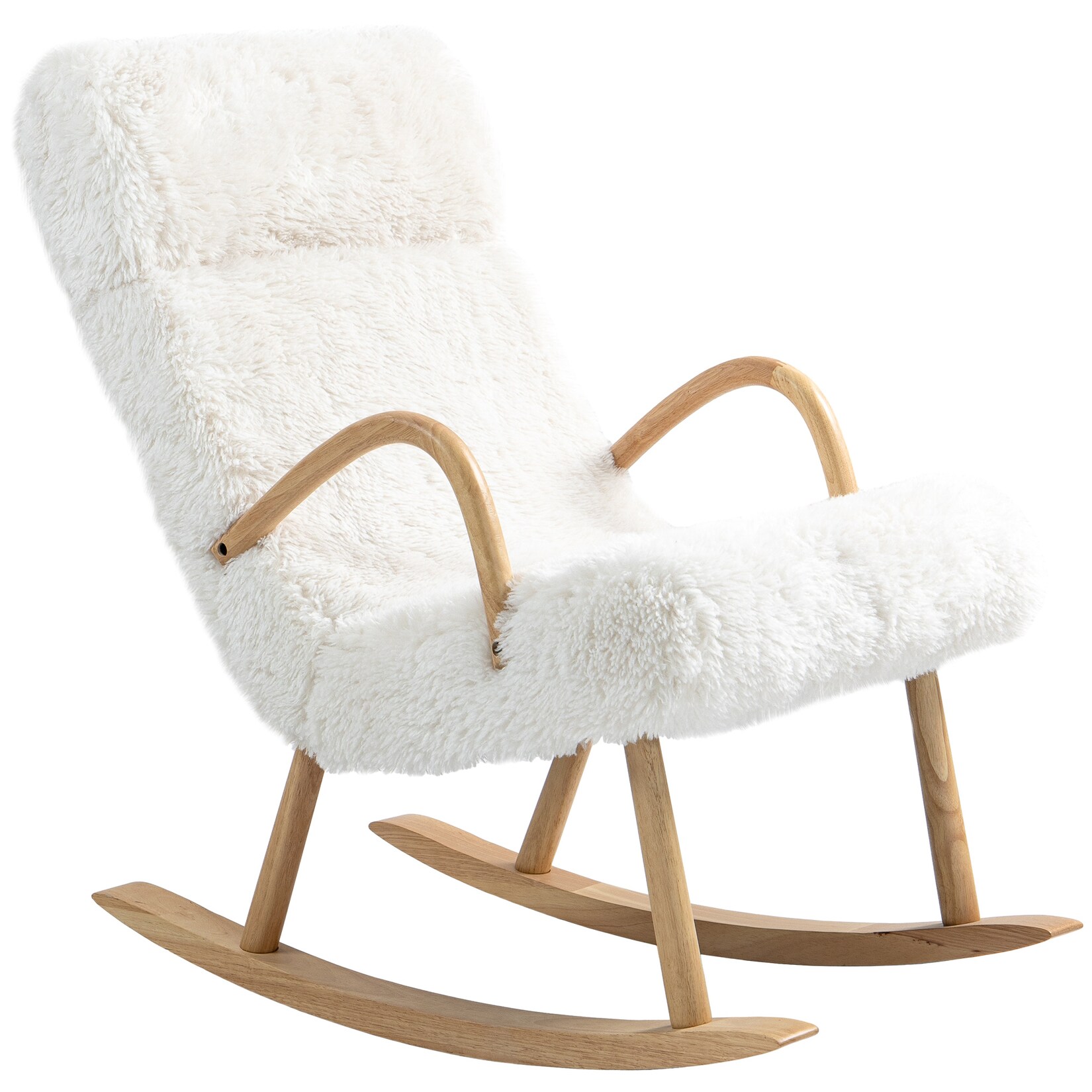 HOMCOM Schaukelstuhl Polyester, Schaumstoff | 04255633576057