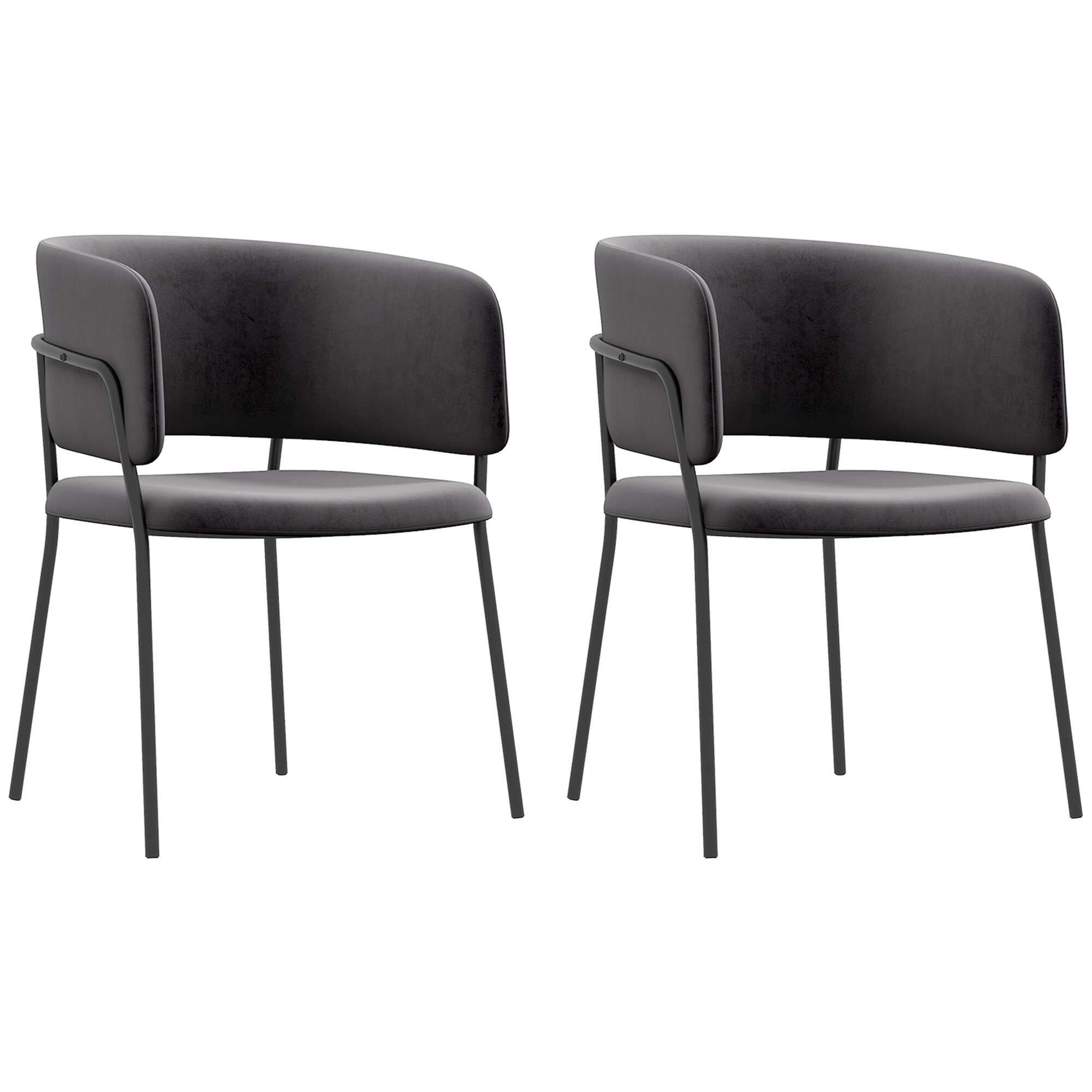 HOMCOM Esszimmerst&uuml;hle Polyester, Stahl - Bild 1