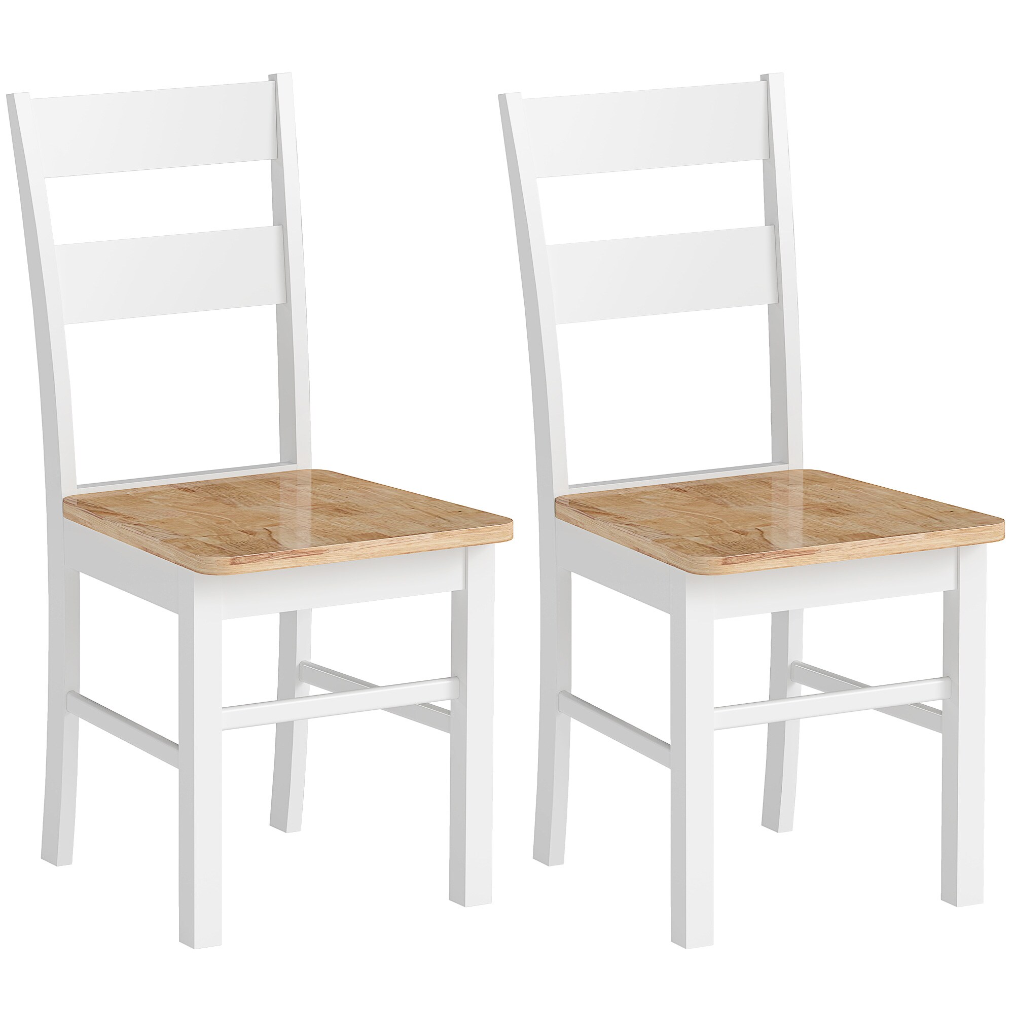 HOMCOM Esszimmerst&uuml;hle Gummiholz - Bild 1