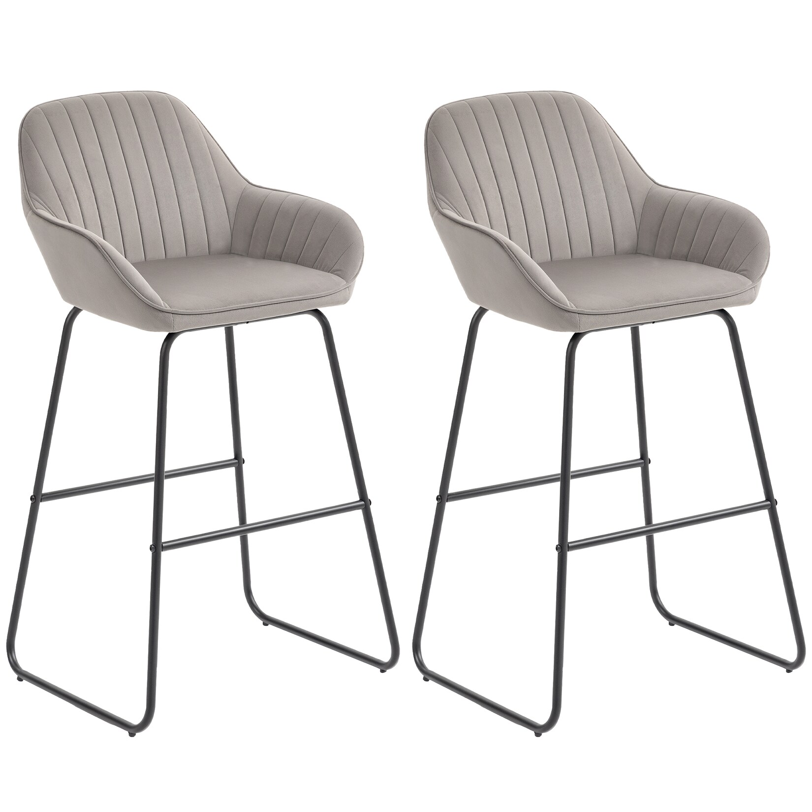 HOMCOM Barstühle Polyester, Metall | 04255826877596