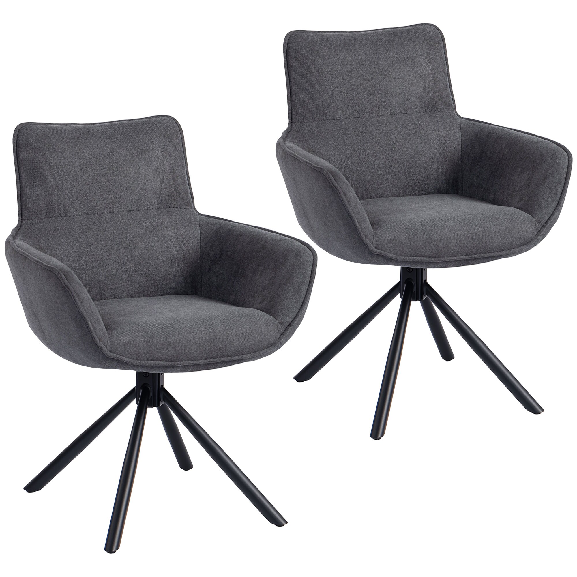 HOMCOM Esszimmerstuhl Polyester, Metall - Bild 1