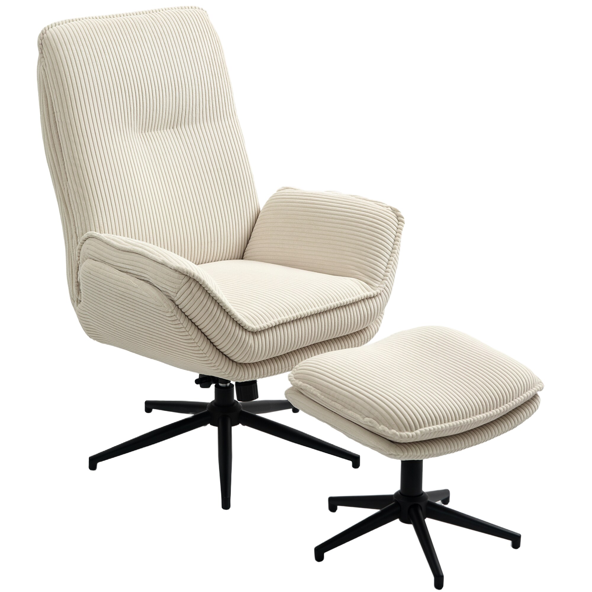 HOMCOM Relaxsessel mit Hocker Polyester - Bild 1