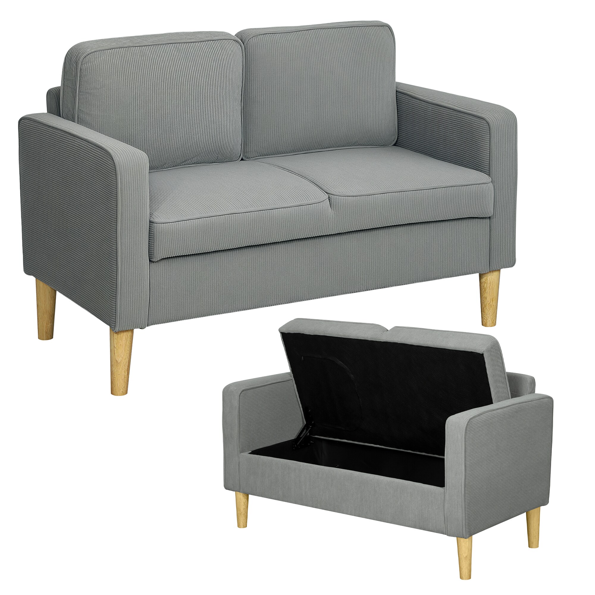 HOMCOM 2 Sitzer Sofa Polyester - Bild 1
