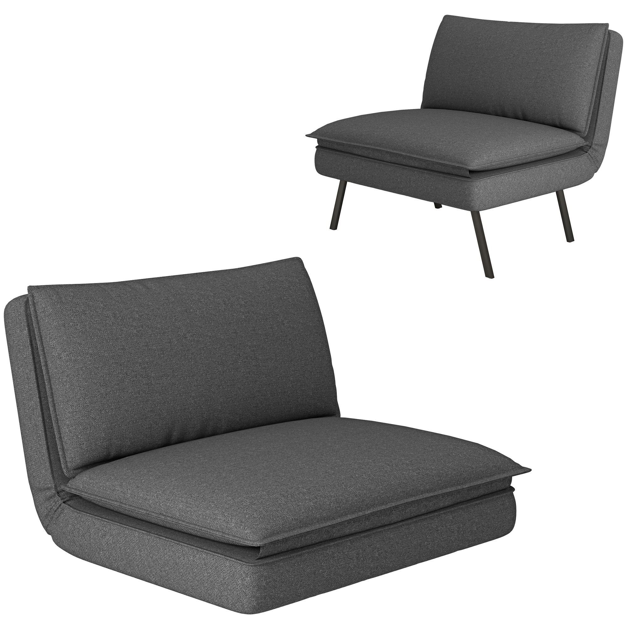 HOMCOM Bodensofa Polyester, Schaumstoff - Bild 1