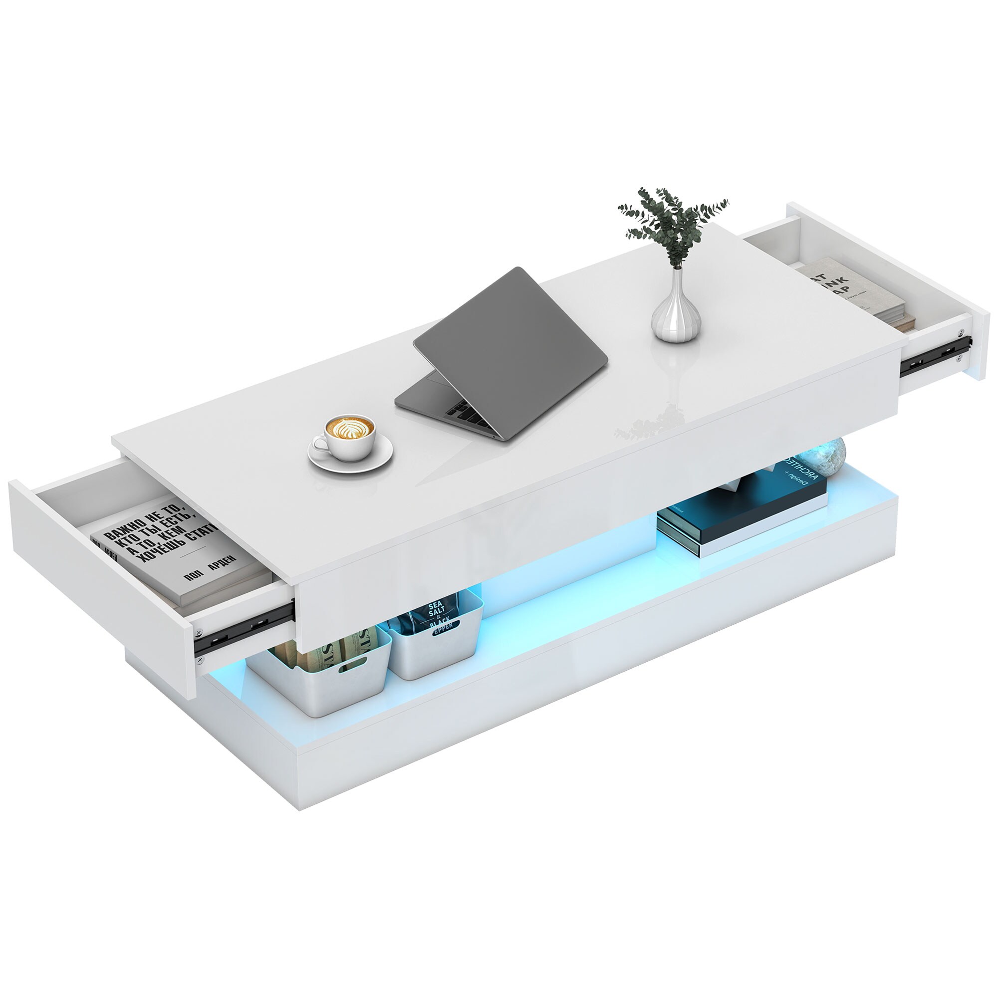 HOMCOM Couchtisch Spanplatte - Bild 1