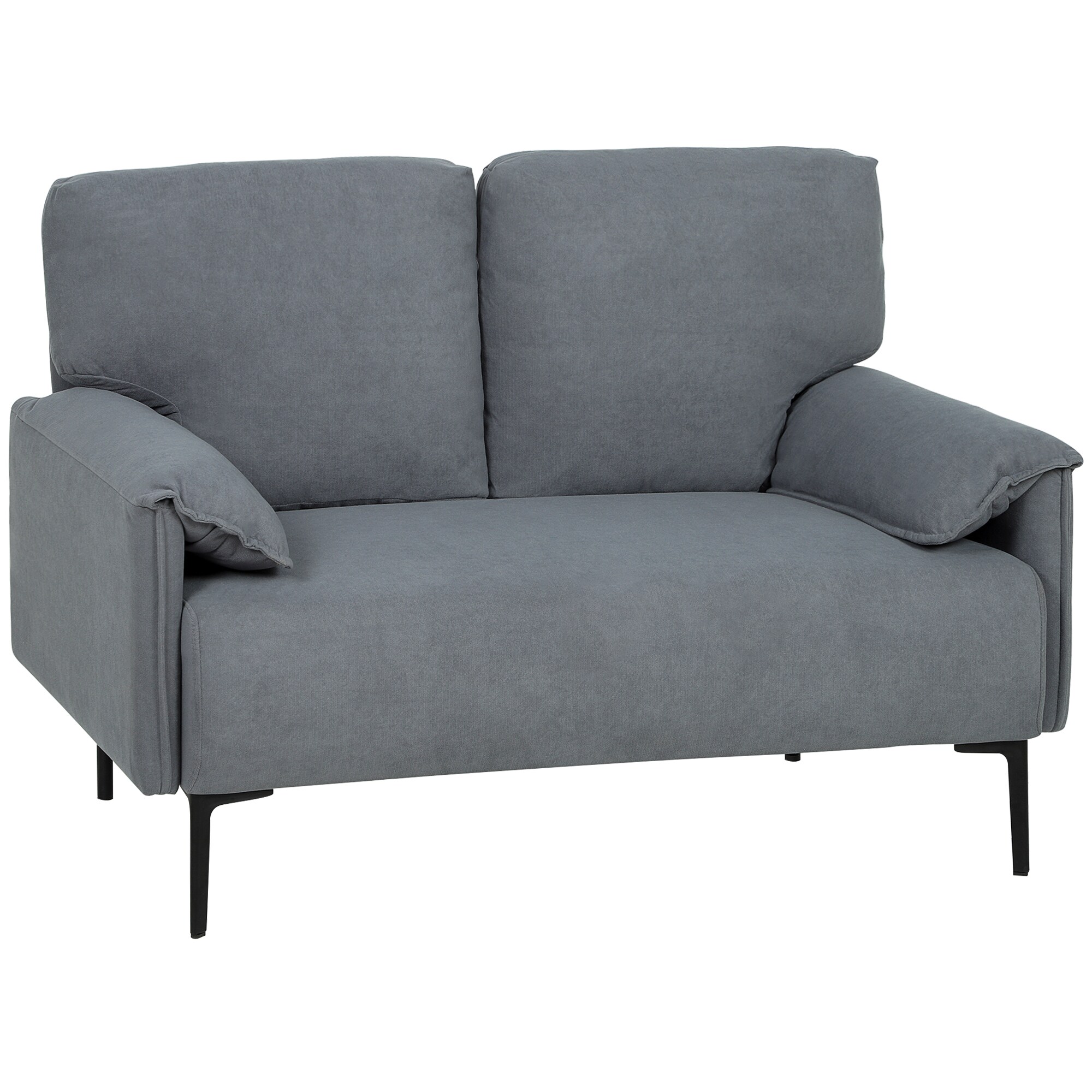 HOMCOM 2-Sitzer-Sofa Polyester, Metall - Bild 1