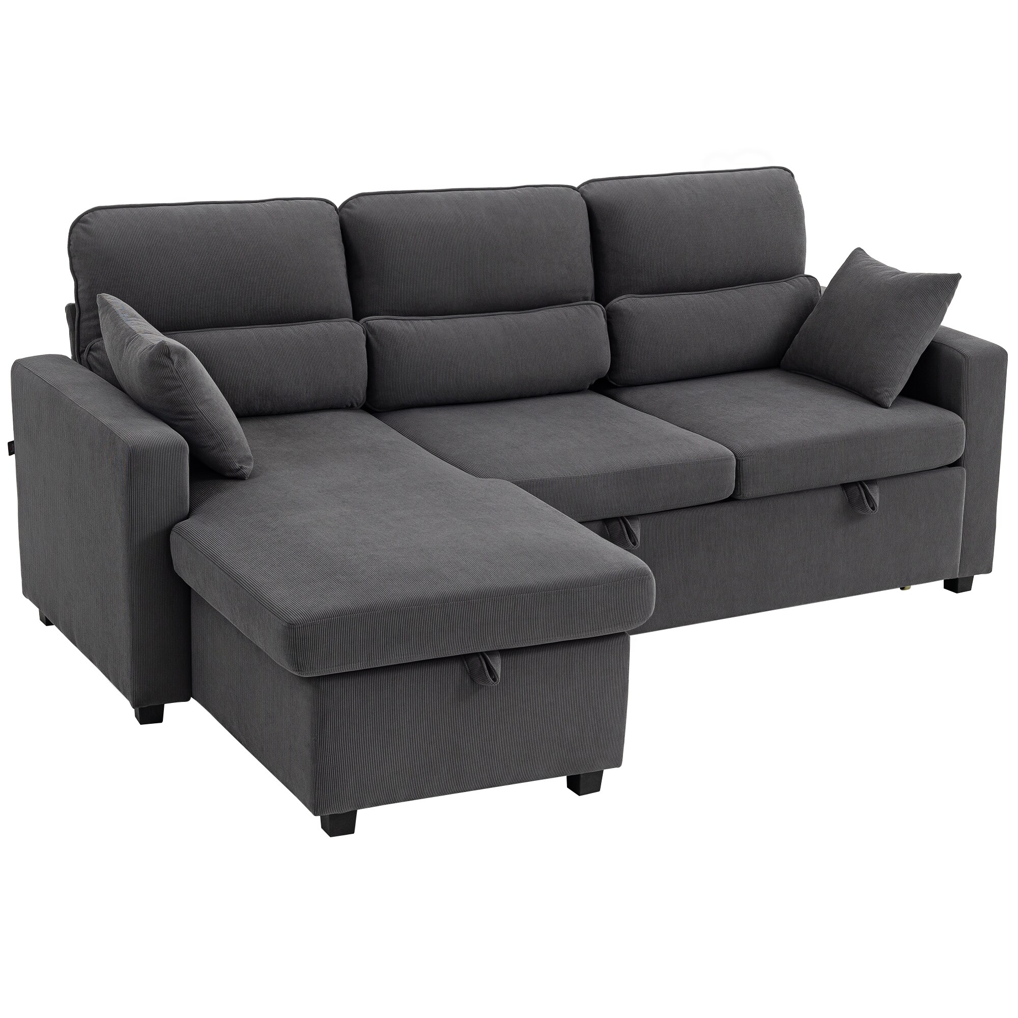HOMCOM Sofa mit Schlaffunktion Polyester, Stahl - Bild 1