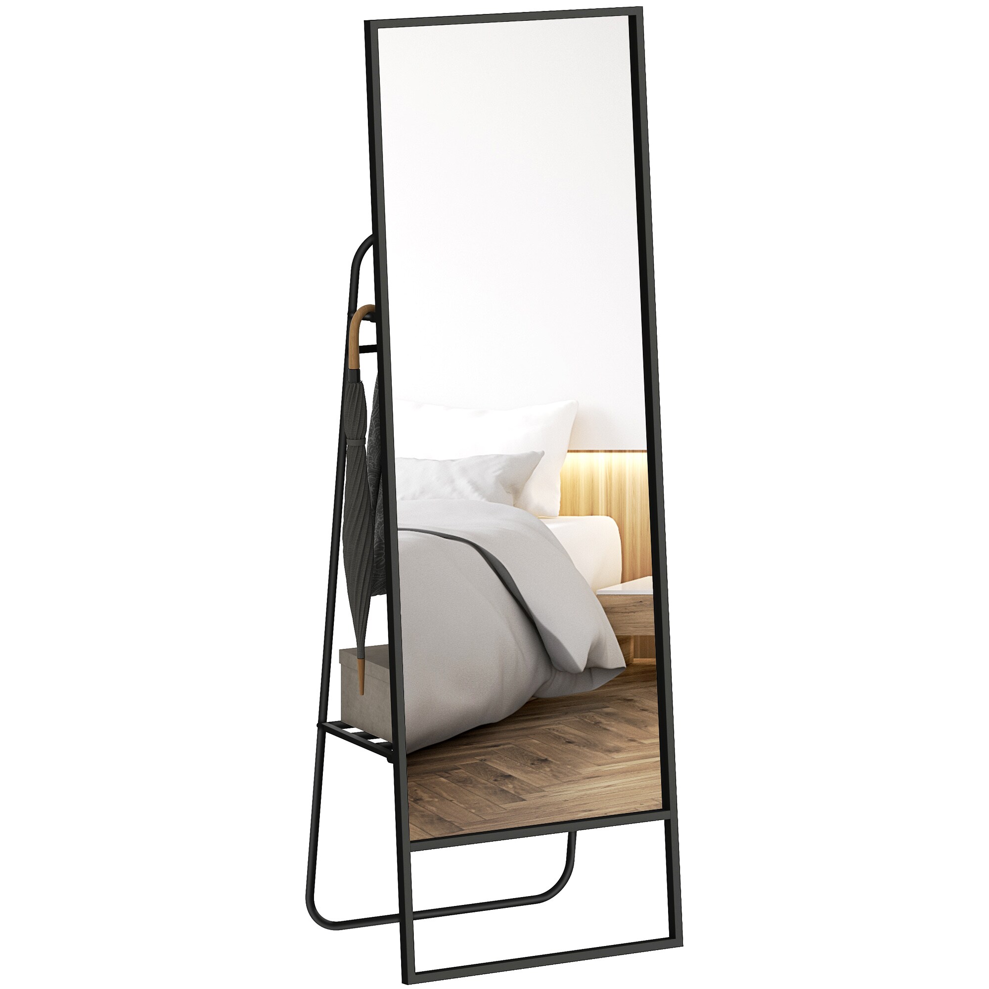 HOMCOM Ganzk&ouml;rperspiegel Metall, Glas - Bild 1