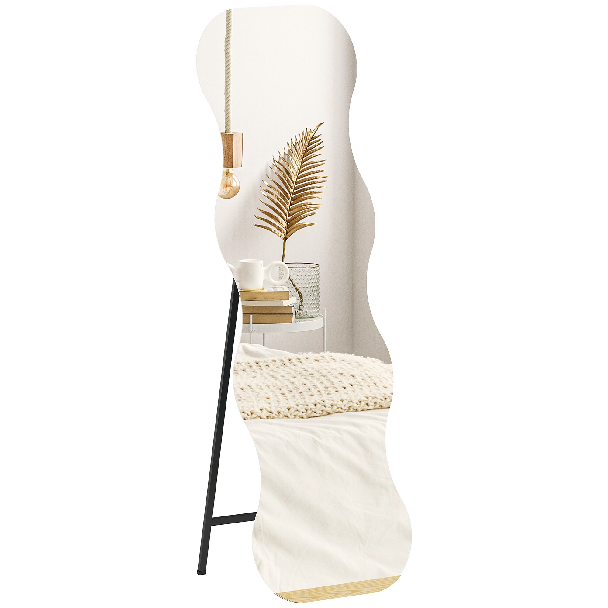 HOMCOM Ganzk&ouml;rperspiegel Hartglas, Metall - Bild 1