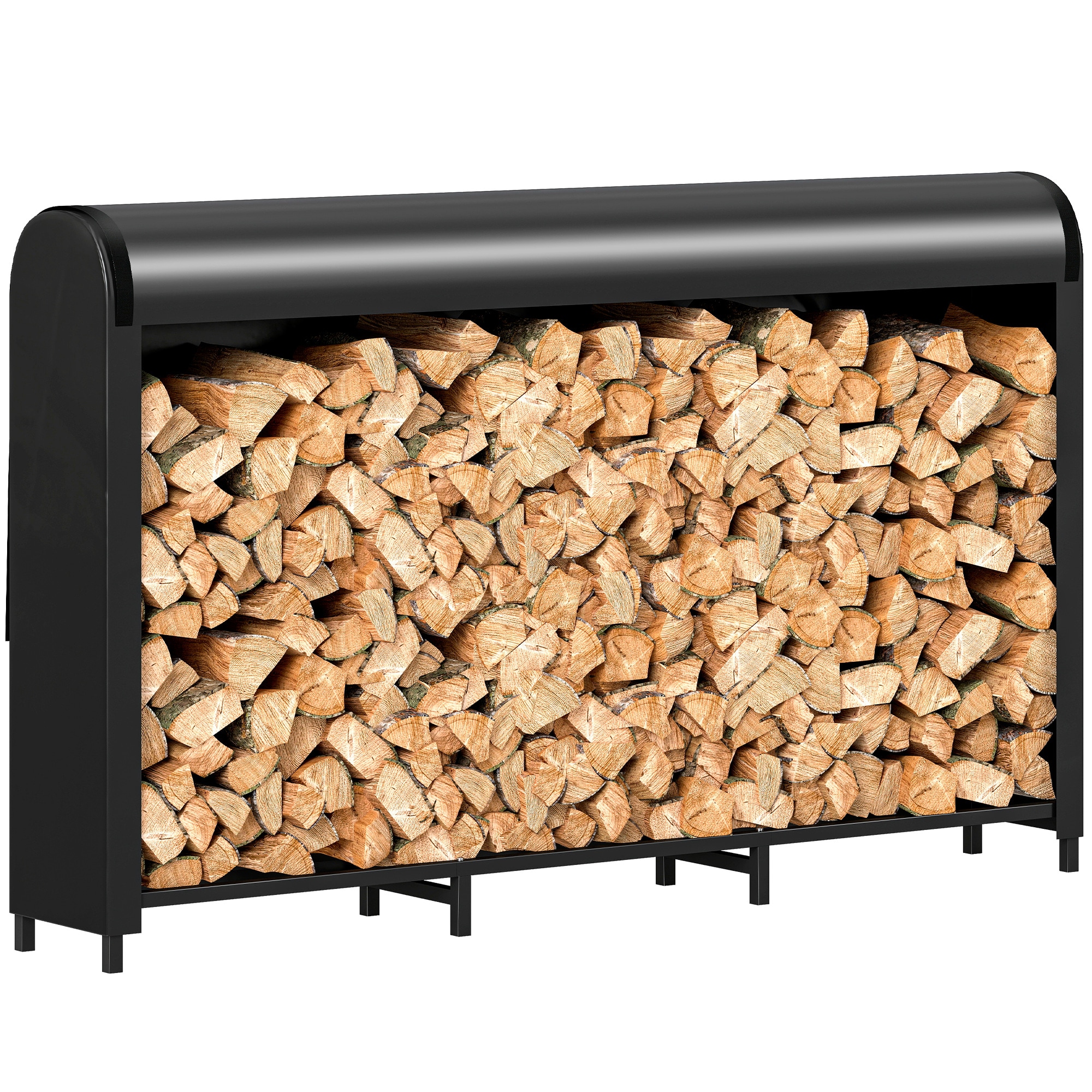 Outsunny Kaminholzregal Polyester, Stahl - Bild 1