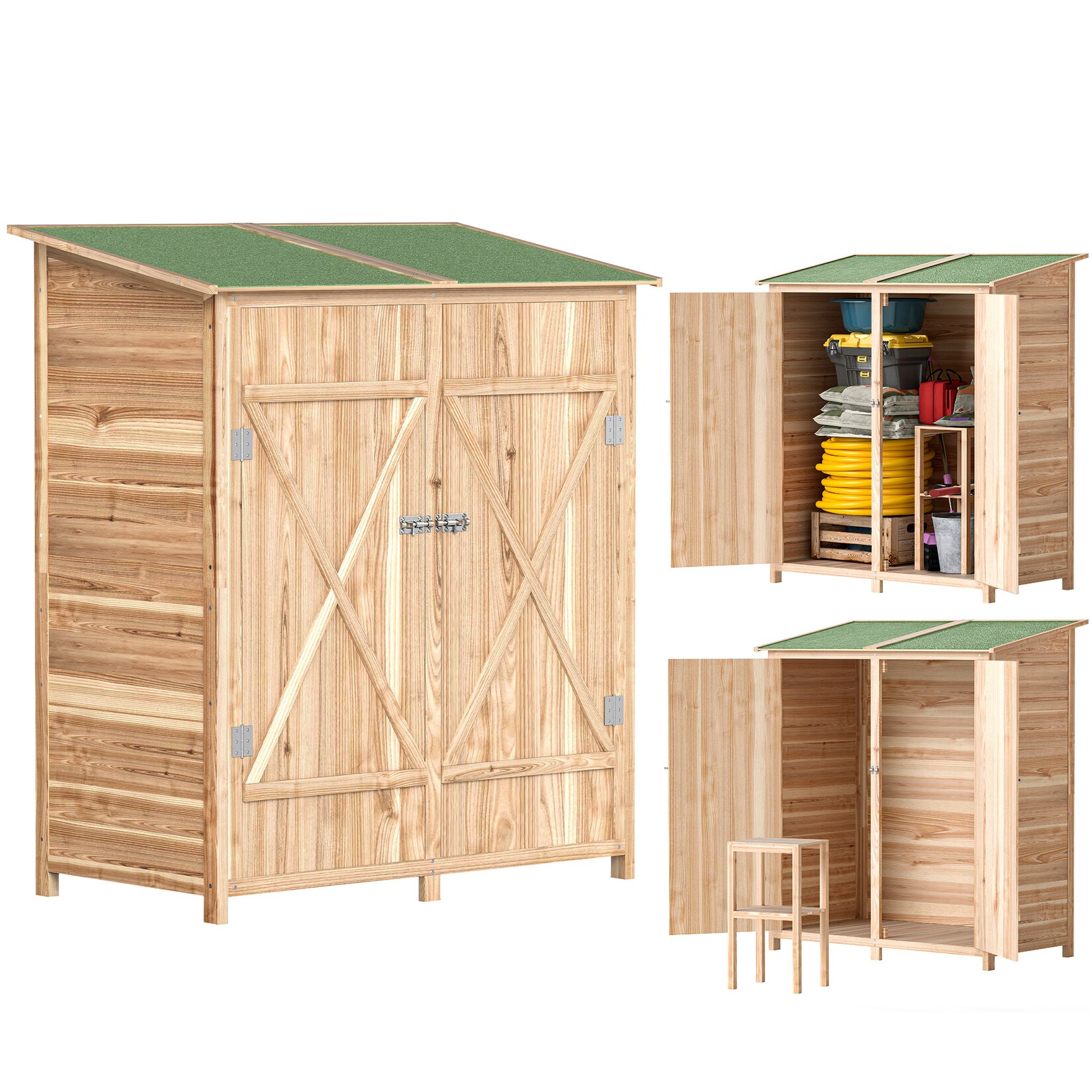 Outsunny Gartenschrank Tannenholz | 04255826852722
