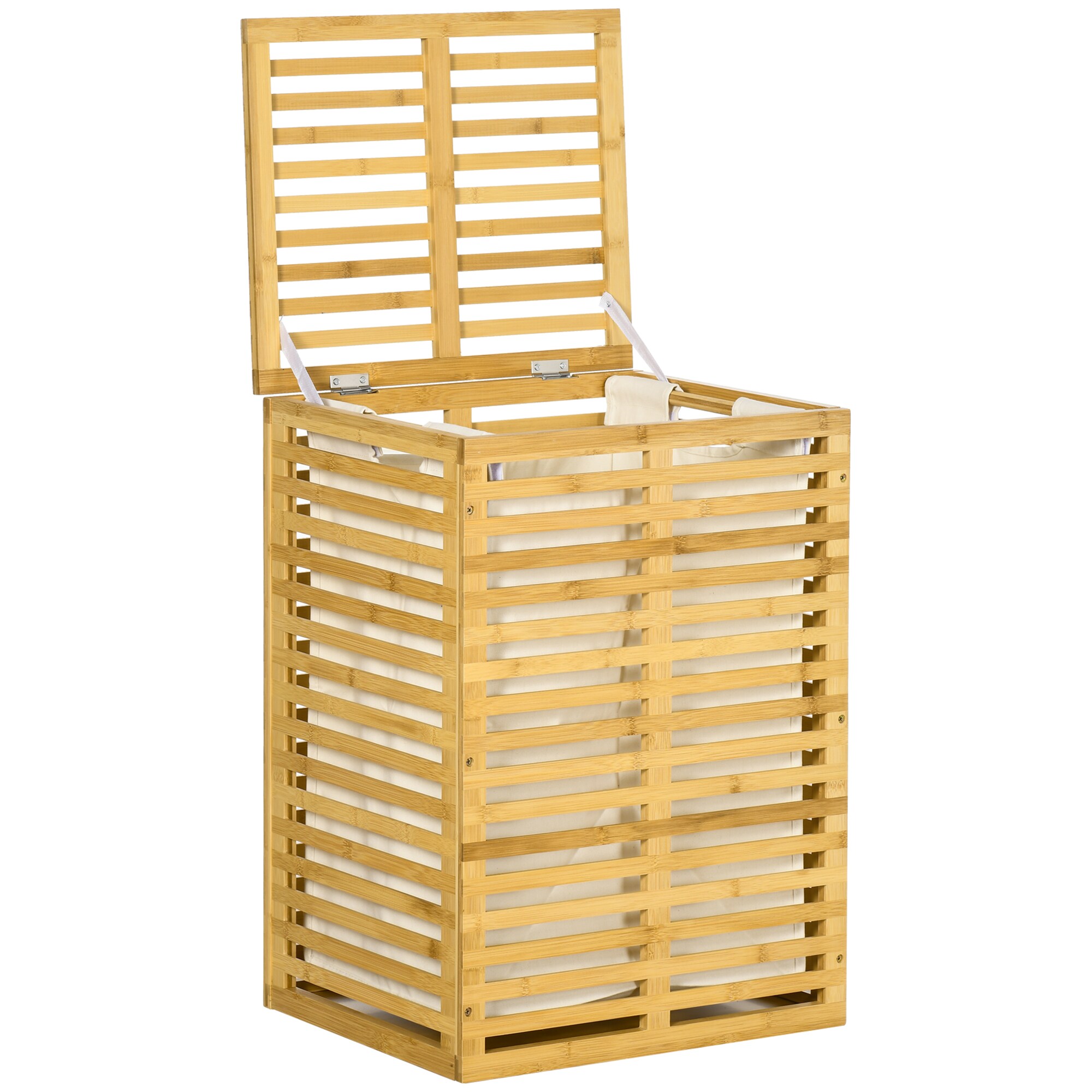 HOMCOM W&auml;schekorb Bambus, Polyester - Bild 1