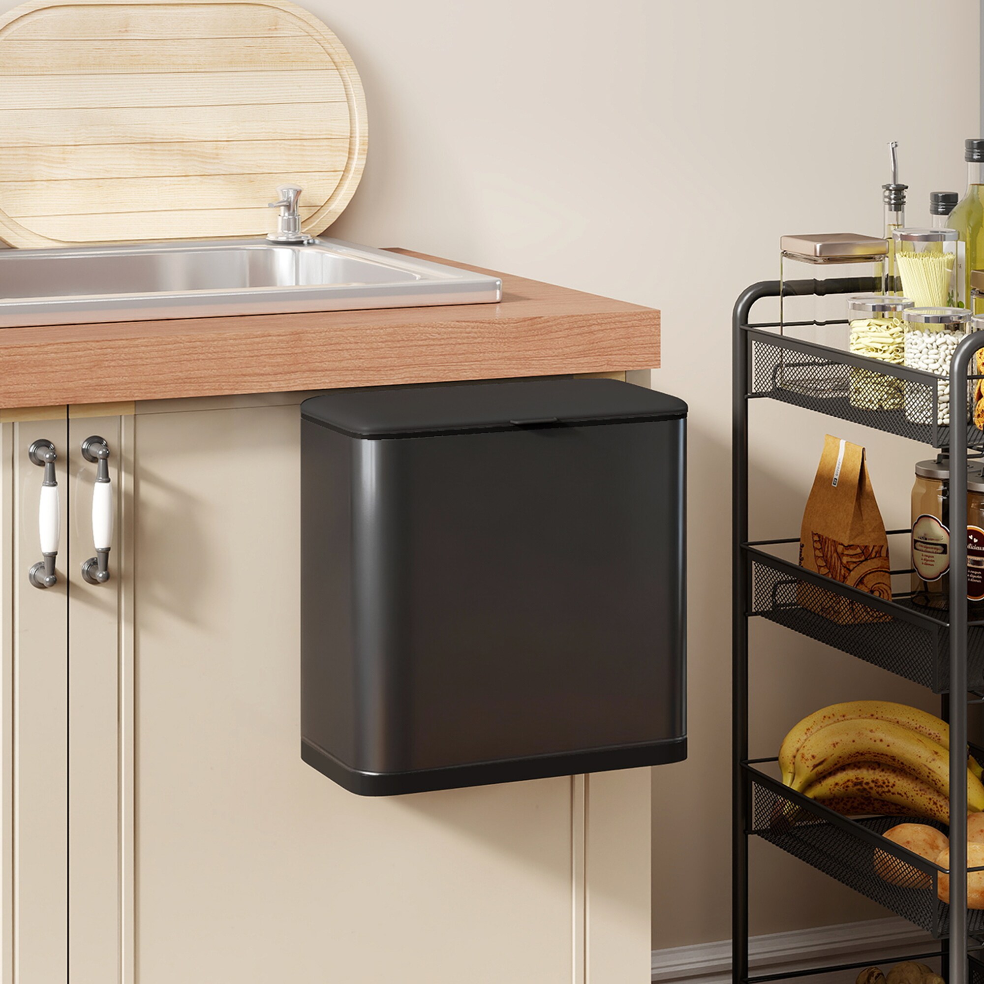 HOMCOM M&uuml;lleimer Edelstahl, Kunststoff - Bild 1