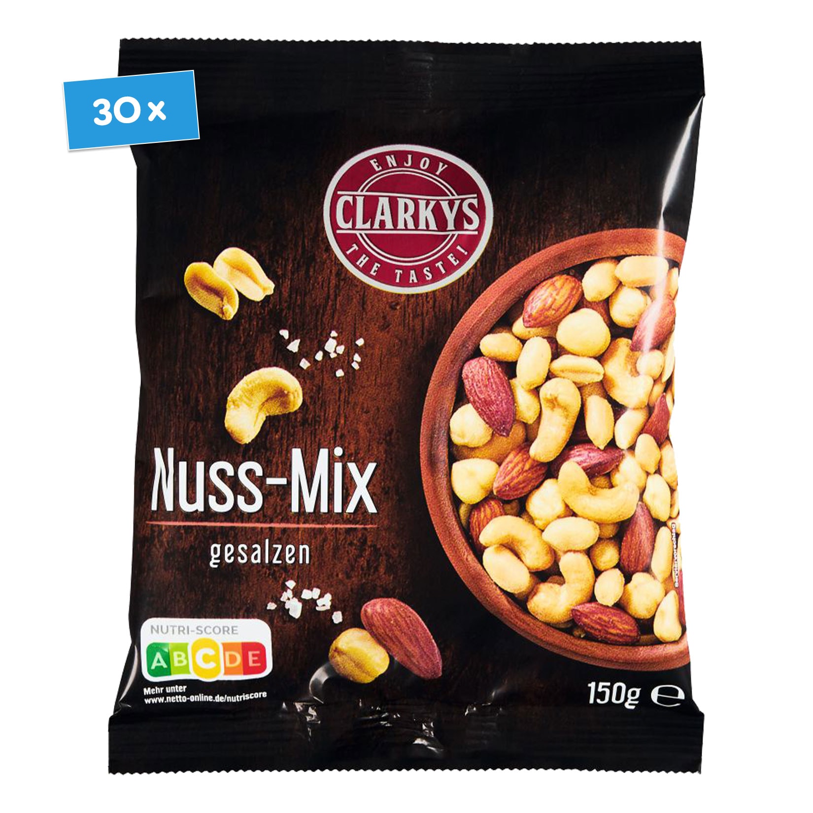 Clarkys Nuss-Mix gesalzen 150 g, 30er Pack - Bild 1