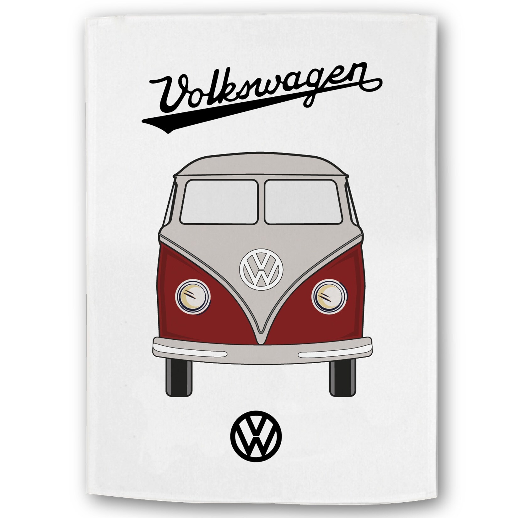 VW Bulli Geschirrt&uuml;cher 3er Set, 50x70cm, VW262 Red - Bild 1