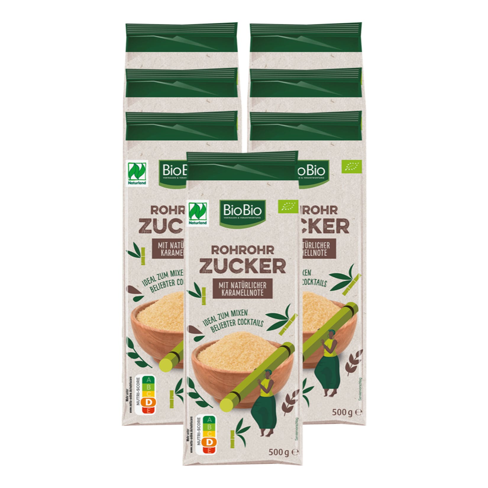 BioBio Rohrzucker 500 g, 7er Pack - Bild 1
