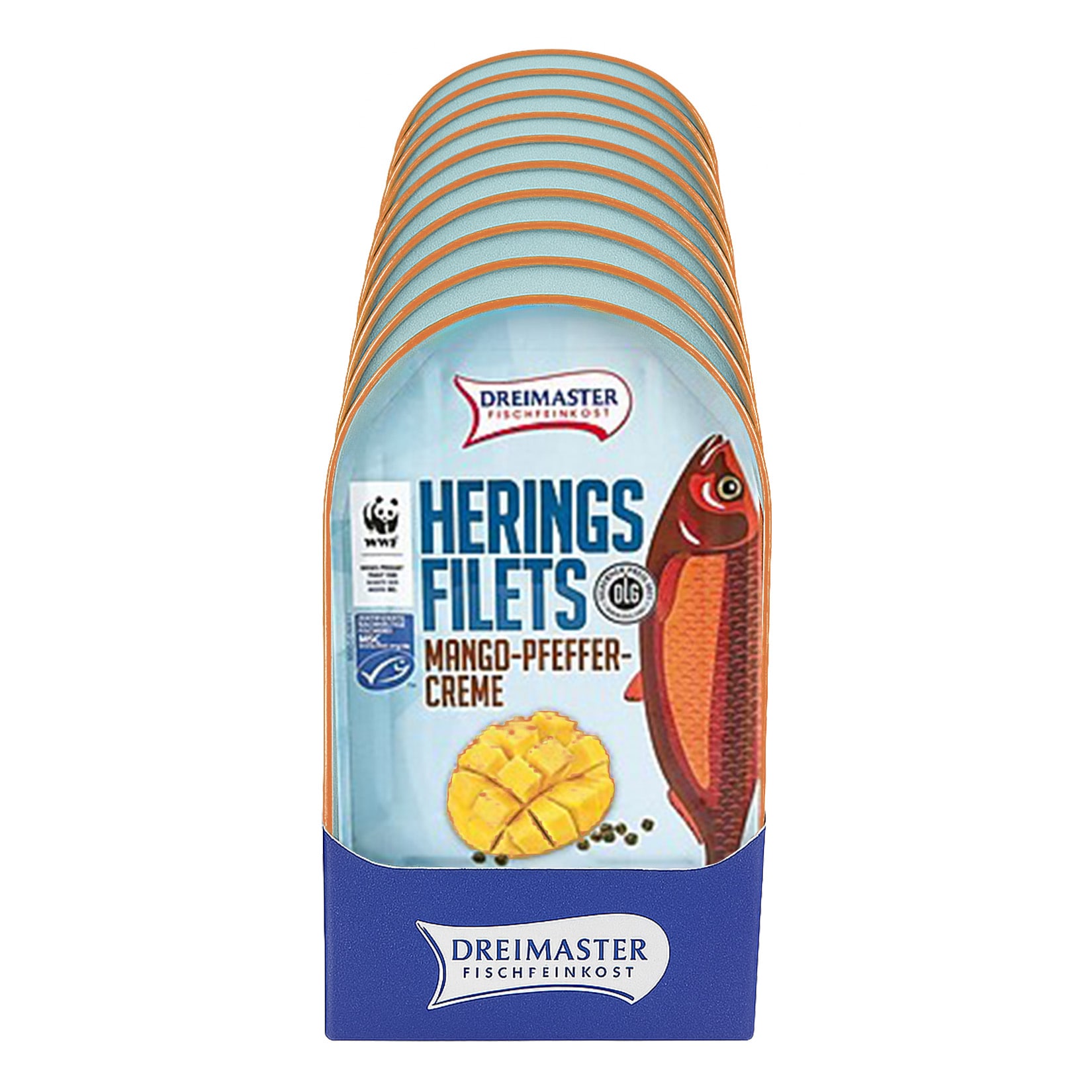 Seagold Heringsfilet in Mango-Pfeffercreme 200 g, 10er Pack - Bild 1