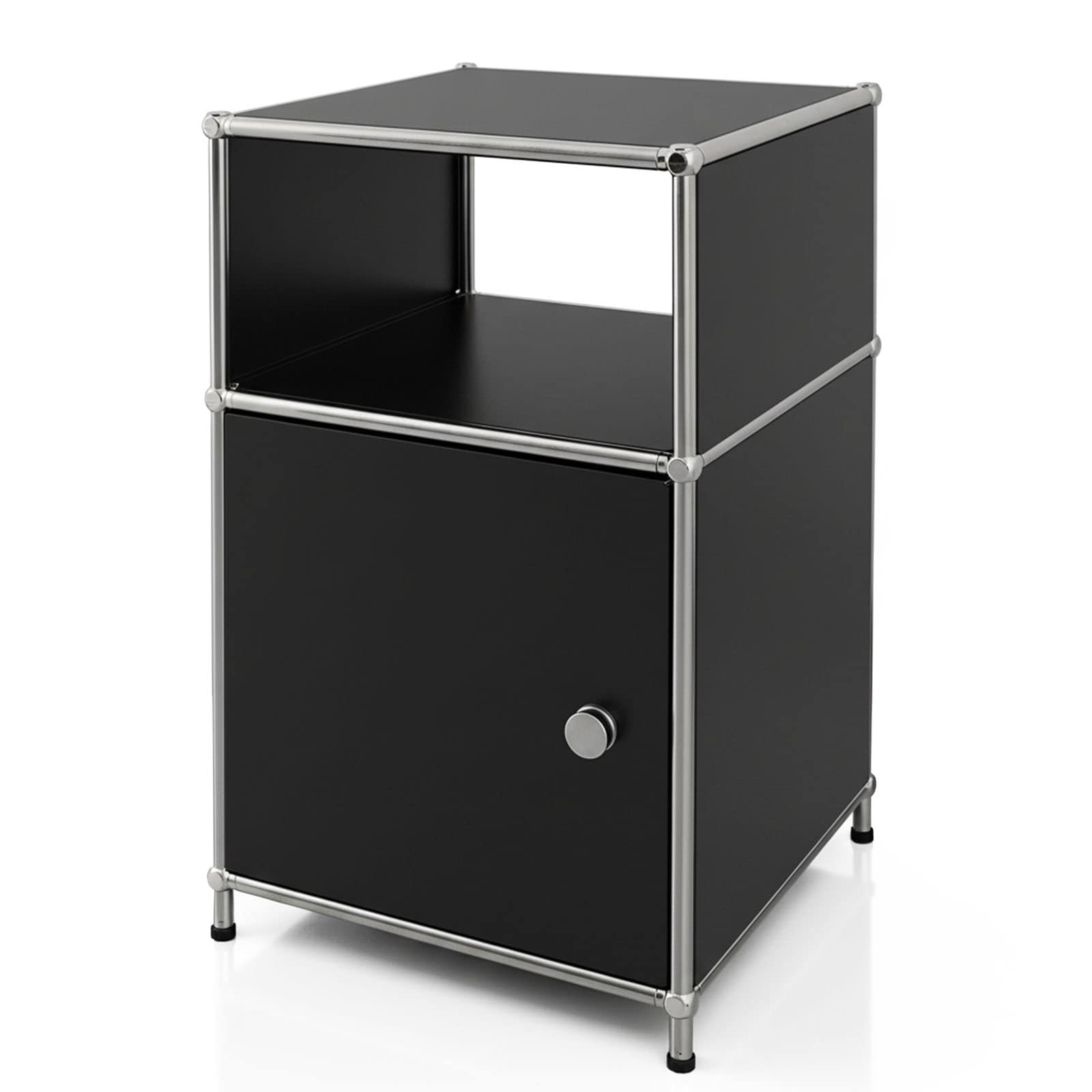 Floordirekt Metallregal | Concept Epure MK-040 | 3-st&ouml;ckiges Aufbewahrungsregal mit T&uuml;r & & Ablagefl&auml;chen - Bild 1