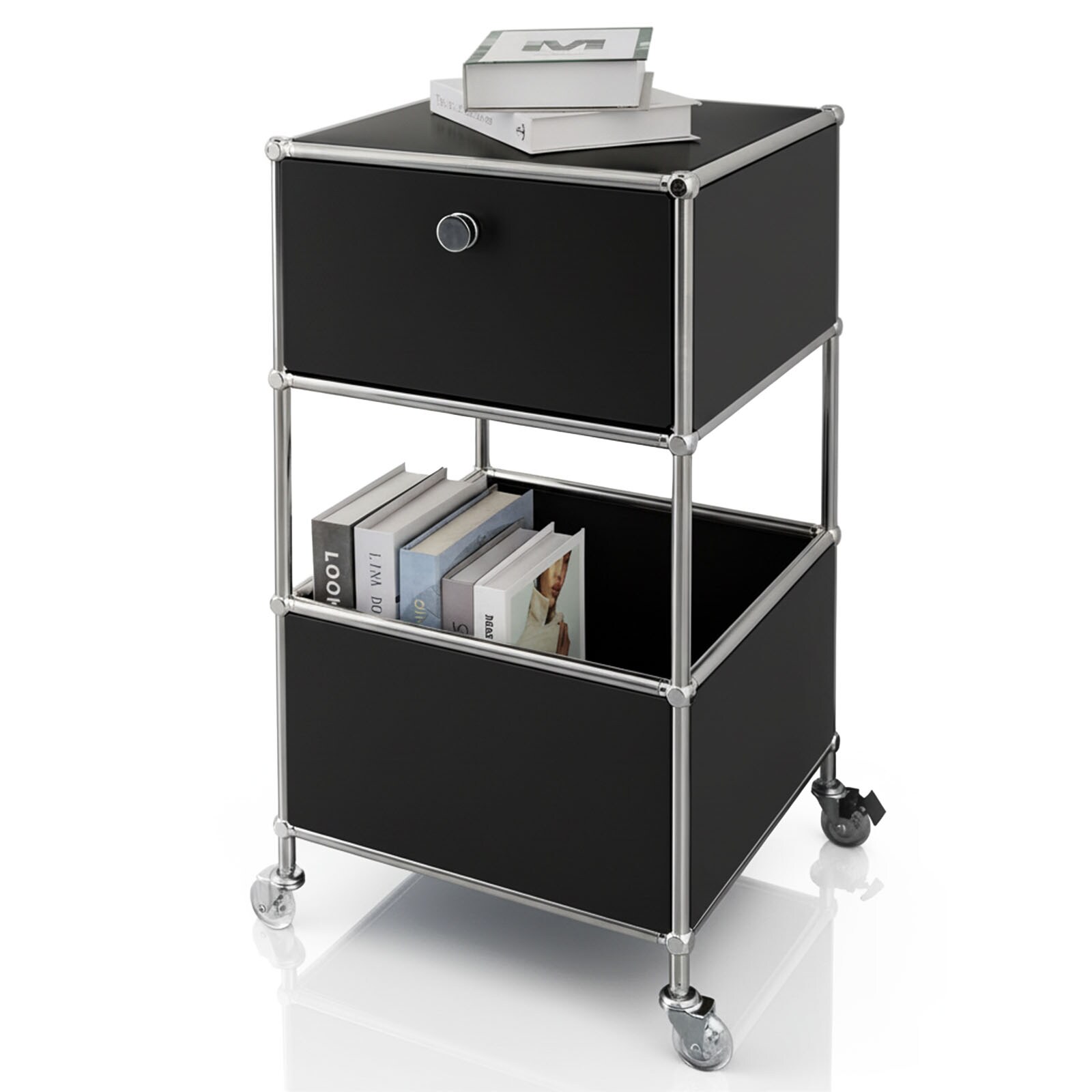 Floordirekt Metallregal | Concept Epure MK-145 | 3-st&ouml;ckiger Rollcontainer mit Schublade & Ablagen - Bild 1