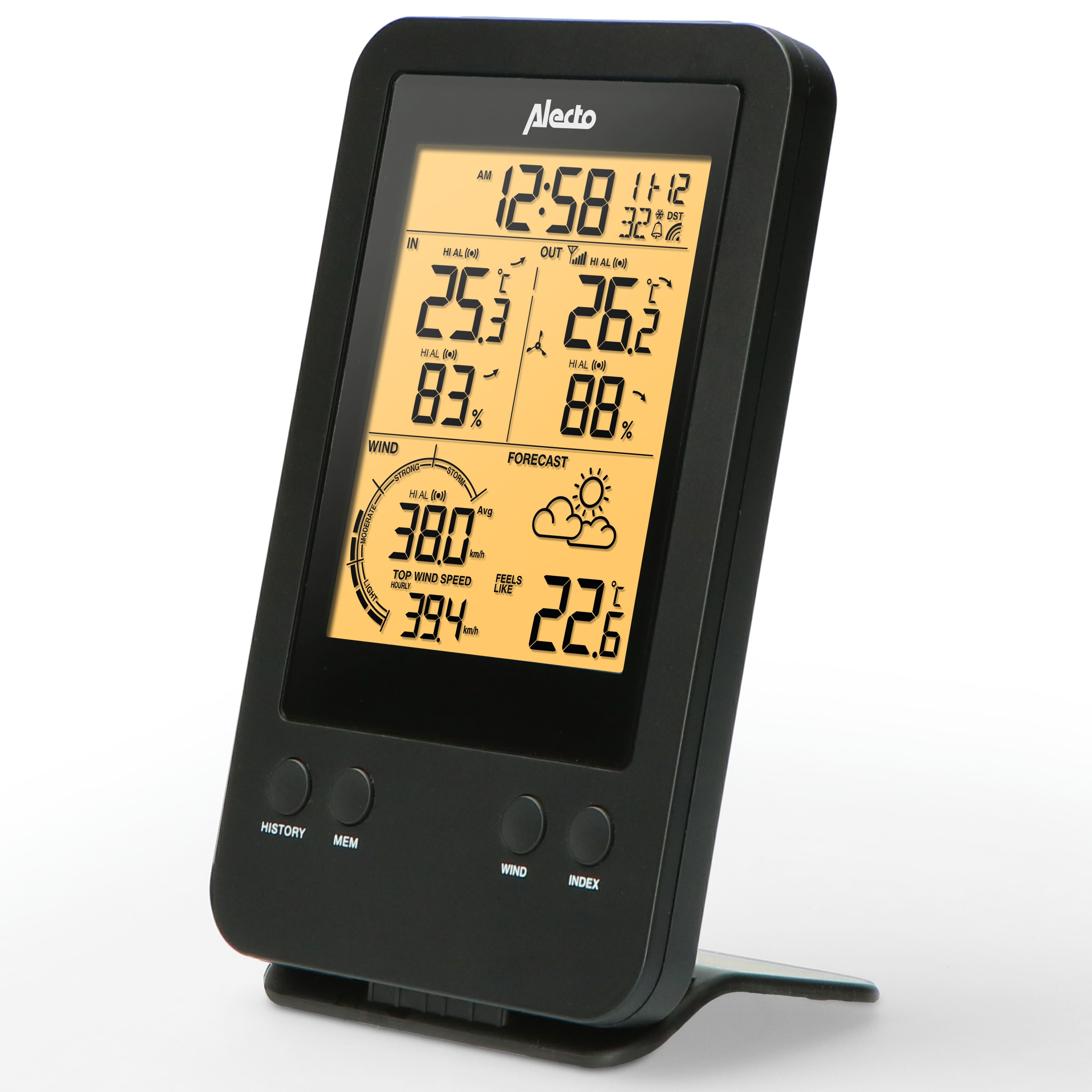Alecto Professional Wetterstation mit Funksensor Schwarz - Bild 1