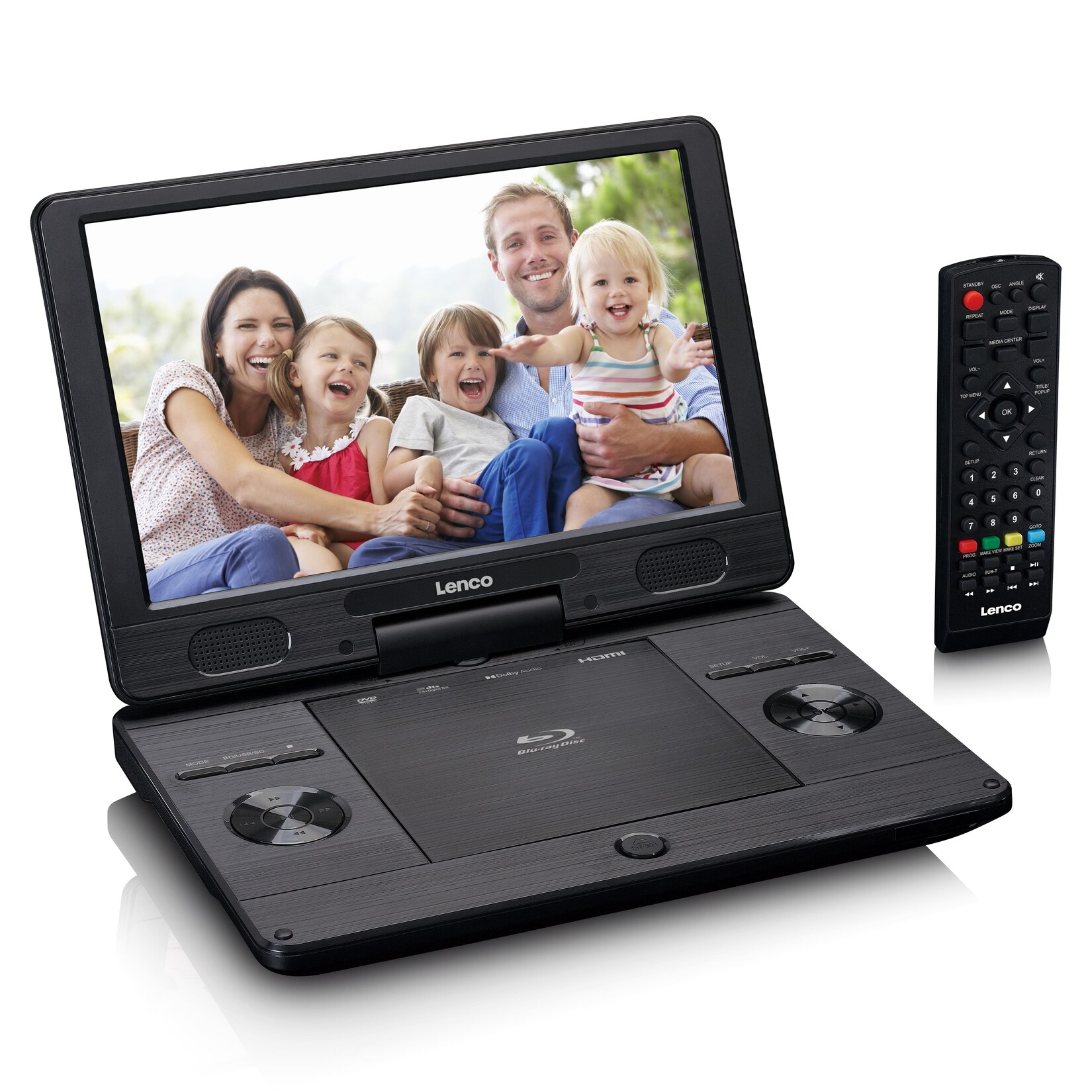 Lenco tragbarer 11,5″ Bluray-DVD-Player Schwarz | 08711902044833