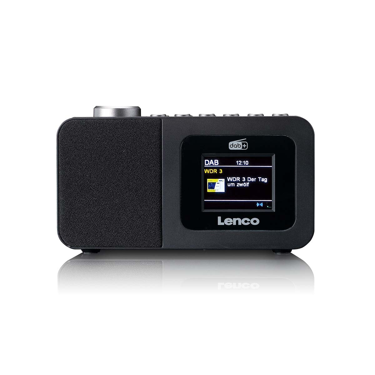Lenco DAB+/FM Radiowecker mit Farbdisplay, Sleep-Timer und Doppelalarmfunktion Schwarz - Bild 1