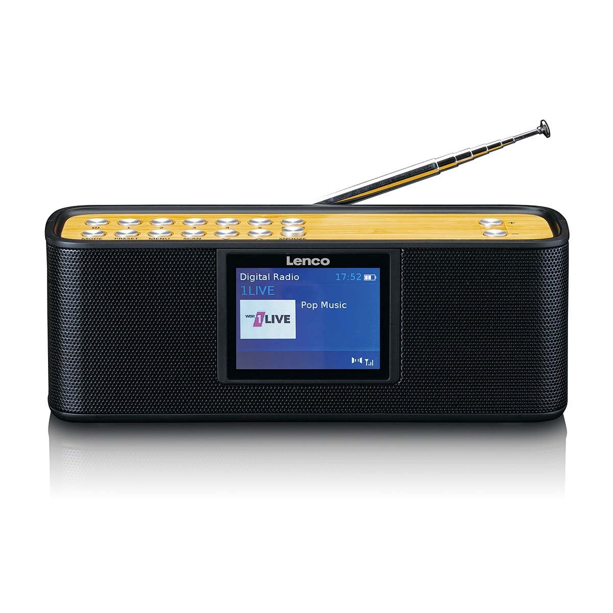 Lenco DAB/FM mit 2,4″-Farbdisplay Bluetooth®-Akku Schwarz | 08711902071952