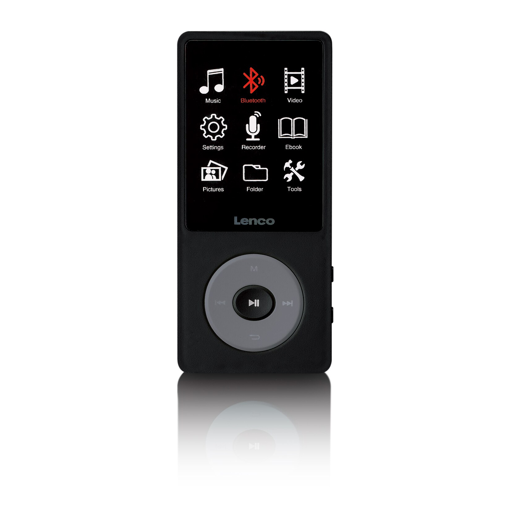 Lenco MP3/MP4-Player mit Bluetooth® und 8 GB internem Speicher Schwarz | 08711902080992