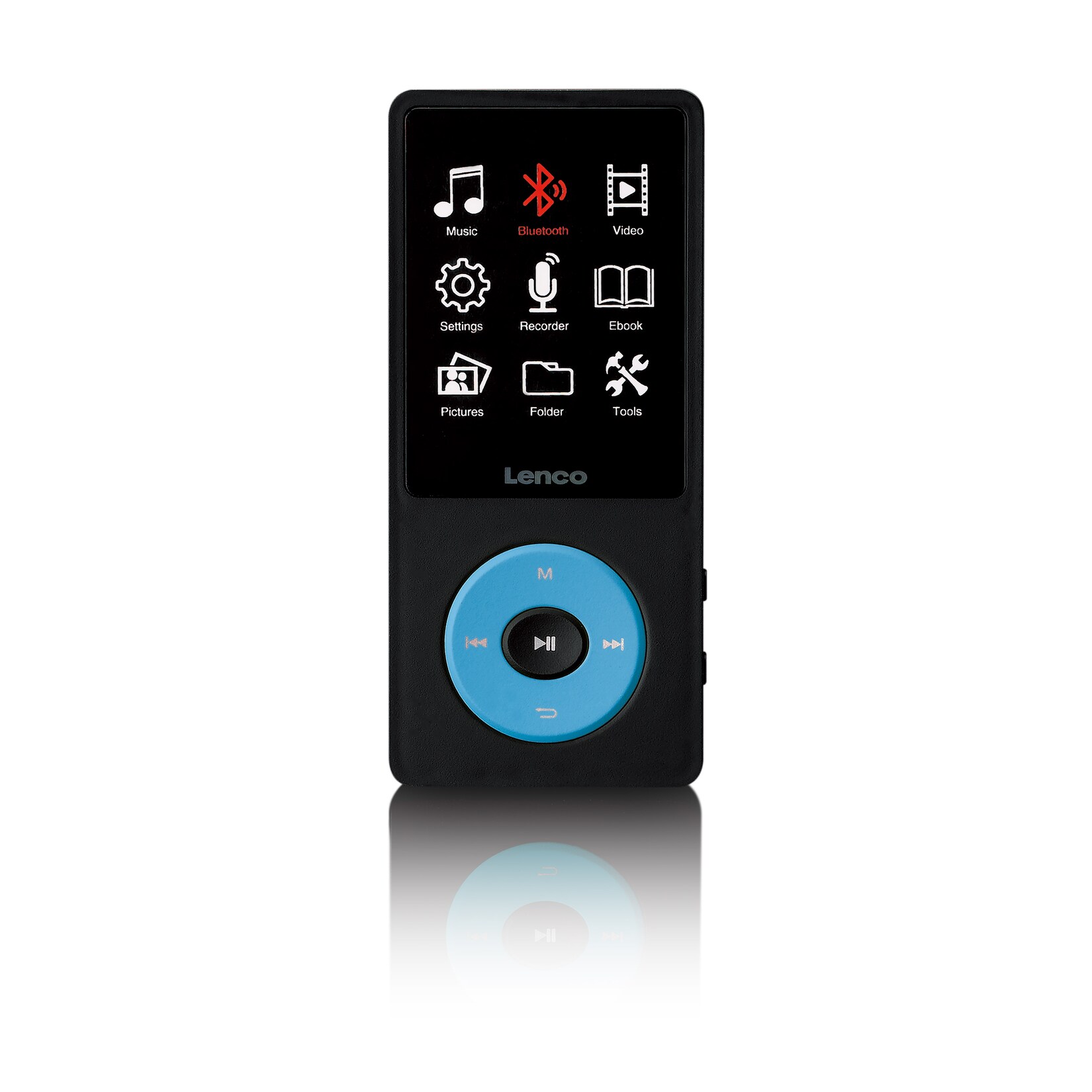 Lenco MP3/MP4-Player mit Bluetooth® und 8 GB internem Speicher Blau