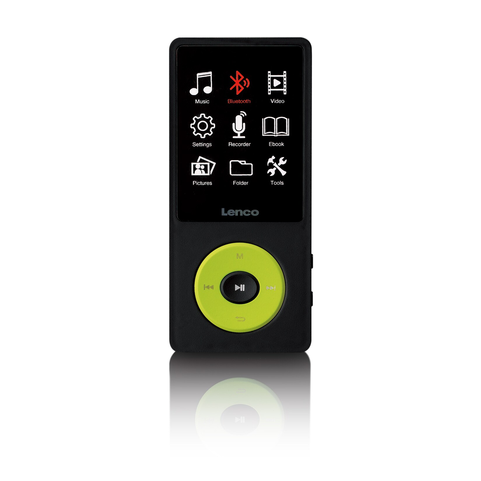 Lenco MP3/MP4-Player mit Bluetooth® und 8 GB internem Speicher Grün | 08711902081036