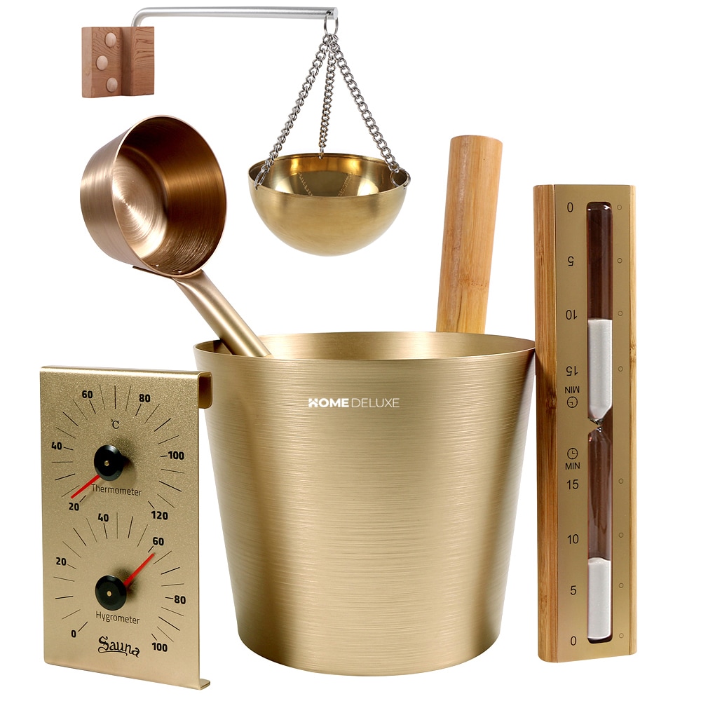 Home Deluxe Saunazubeh&ouml;r THERA Gold - Komplett Set - Bild 1