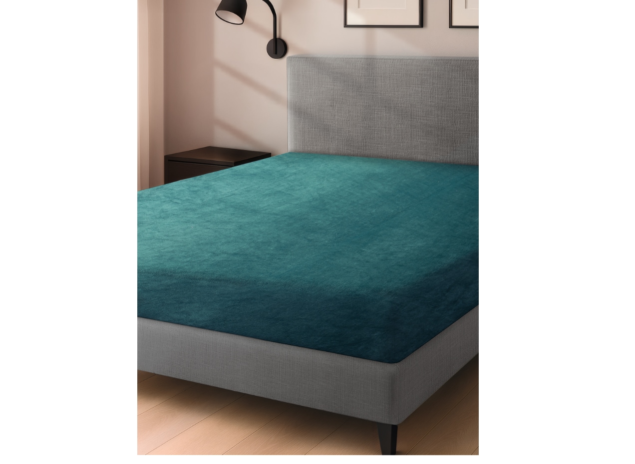 Dekor Spannbetttuch Cashmere-Touch &Uuml;G - petrol - Bild 1
