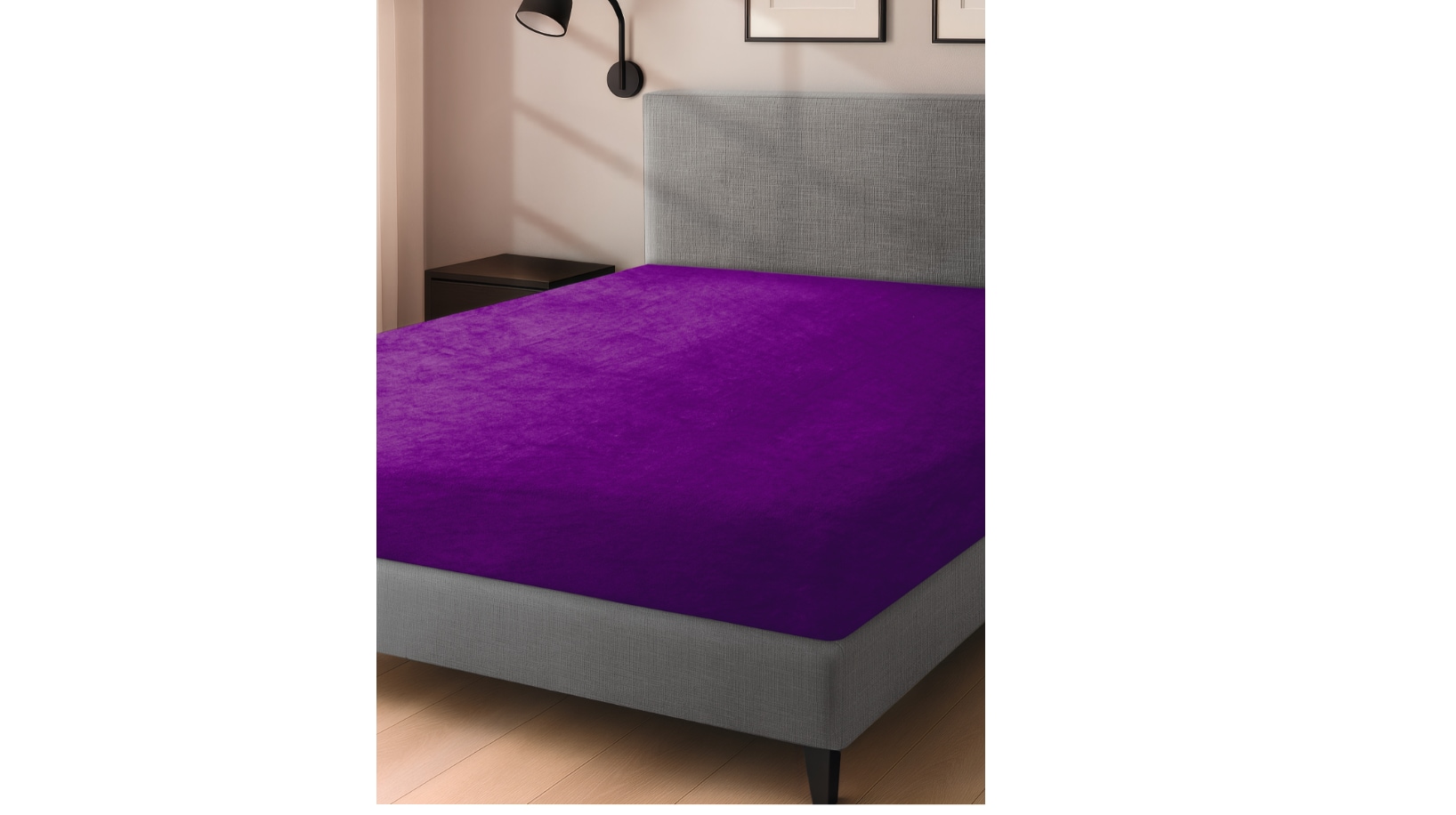 Dekor Spannbetttuch Cashmere-Touch 90-100x200 cm - beere - Bild 1