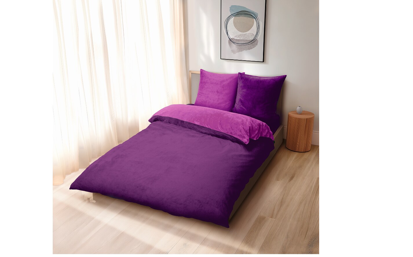 Dekor Bettw&auml;sche Cashmere-Touch &Uuml;G - beere - Bild 1