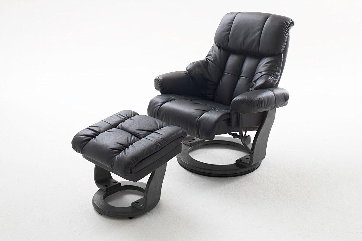 iNNoSeat by MCA + CALGARY Relaxer mit Hocker – versch. Farben – Schwarz/Schwarz | 04027207117047