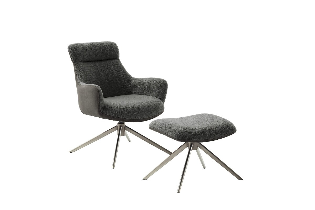 iNNoSeat by MCA + PELION Drehstuhl mit Armlehnen - versch. Farben - Edelstahl / Anthrazit