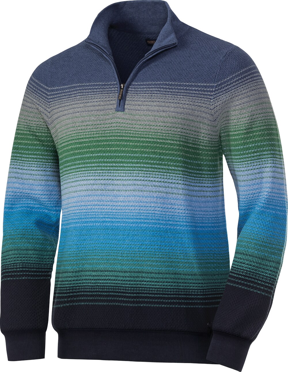 Franco Bettoni Herren Zipper-Pullover Multicolor