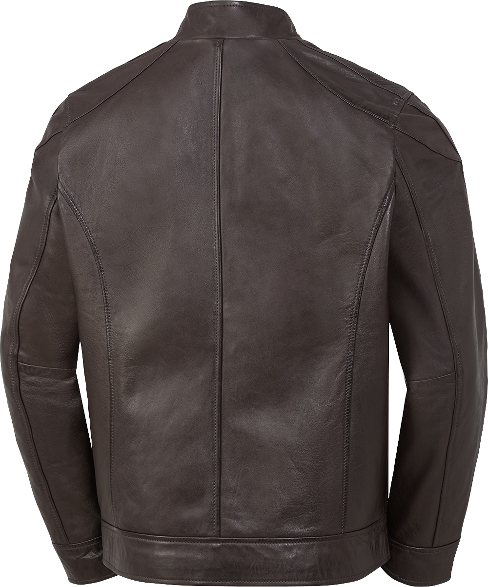 Ross & Cole Herren Lederjacke mit Stehkragen - Bild 1