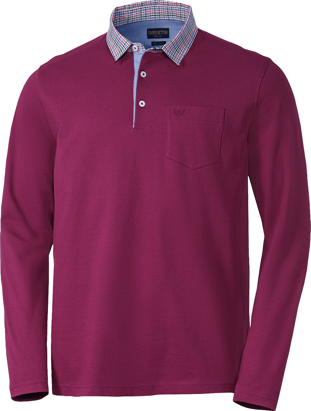 Franco Bettoni Herren Poloshirt mit Hemdkragen langarm - Bild 1