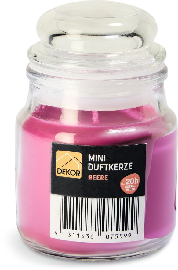 Dekor Minibonbonkerzenglas- versch. Ausf&uuml;hrungen - Beere - Bild 1