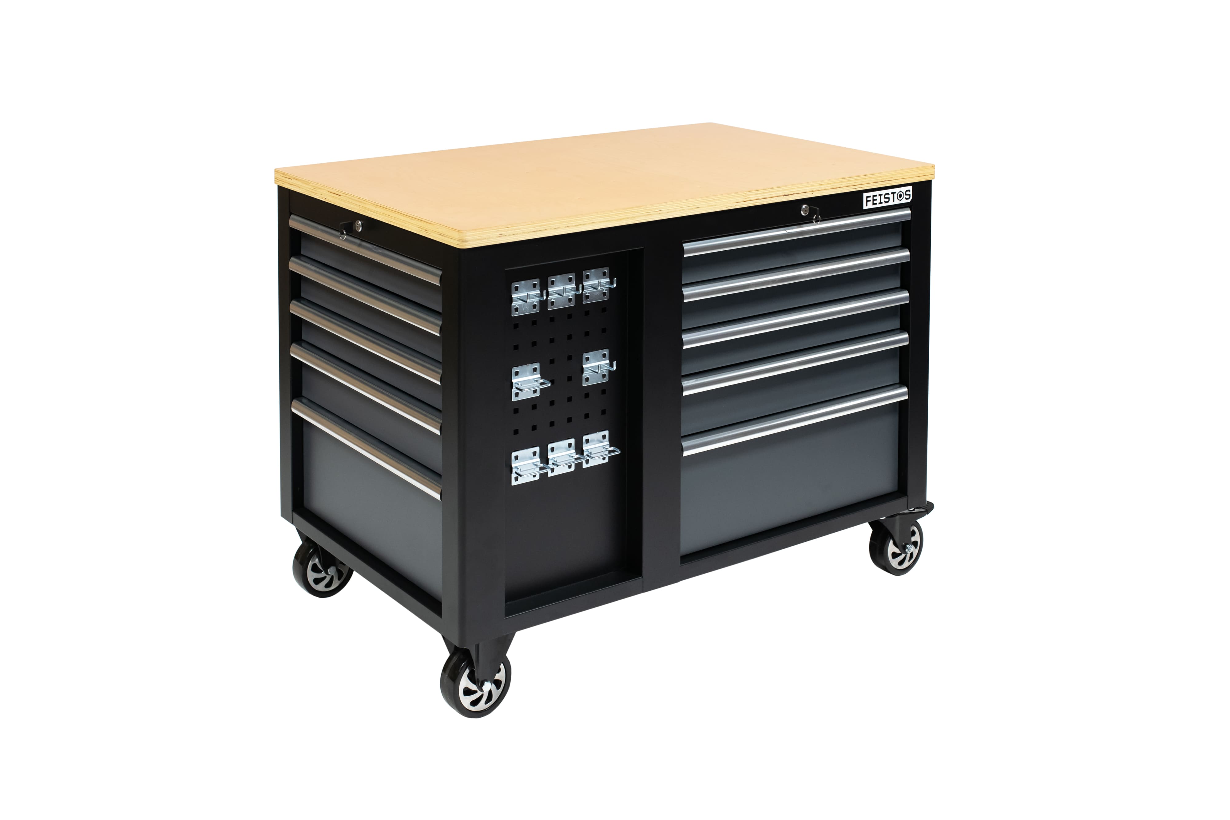 Feistos mobile Werkbank Hektor Schwarz/Anthrazit | 73x114x89cm - Bild 1