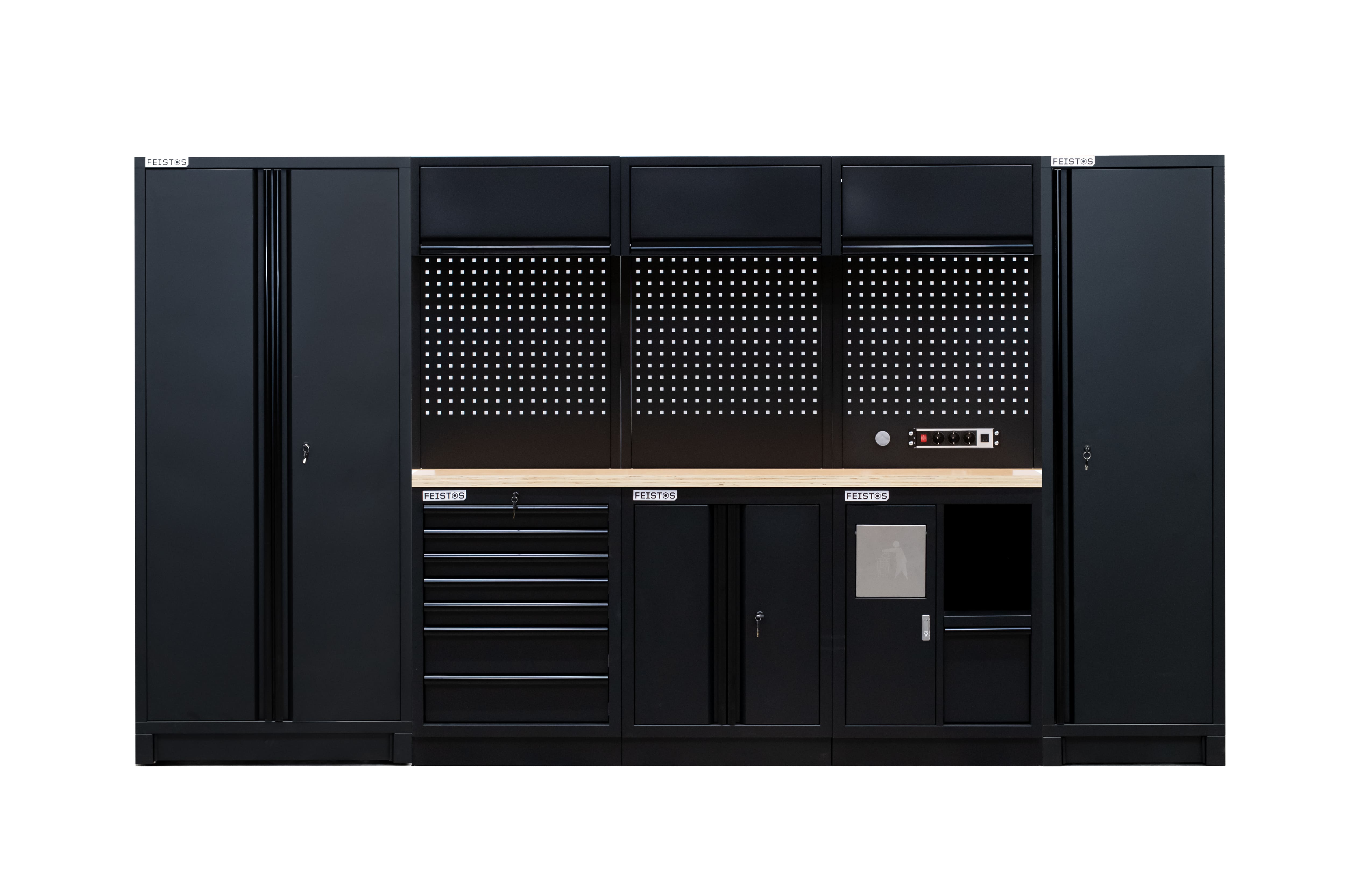 Feistos Werkstatteinrichtung EOS 12 Blackline Schwarz | 61x356x200cm - Bild 1