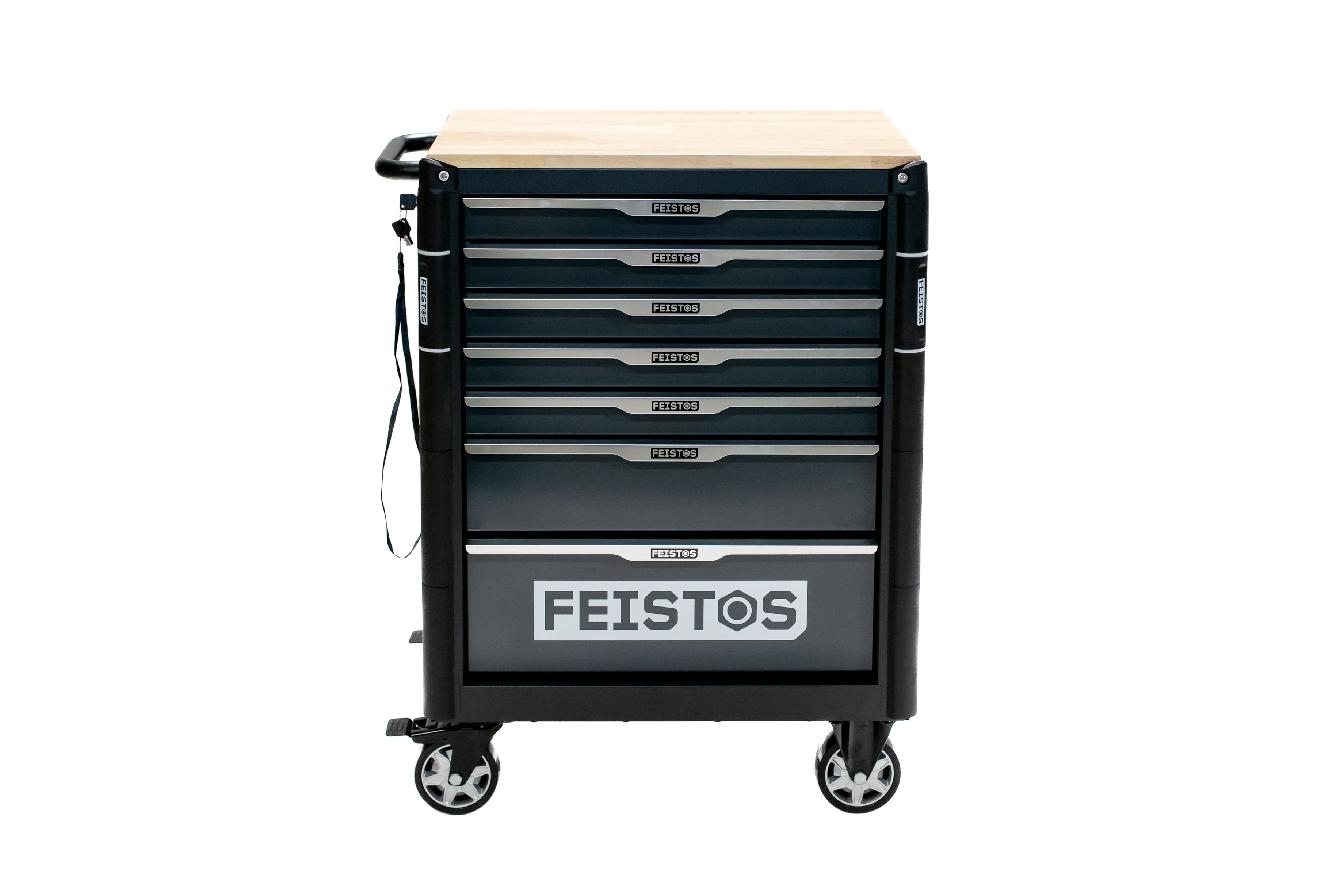 Feistos Werkstattwagen Mento 2 / 158-teilig Schwarz | 48x73x98cm - Bild 1